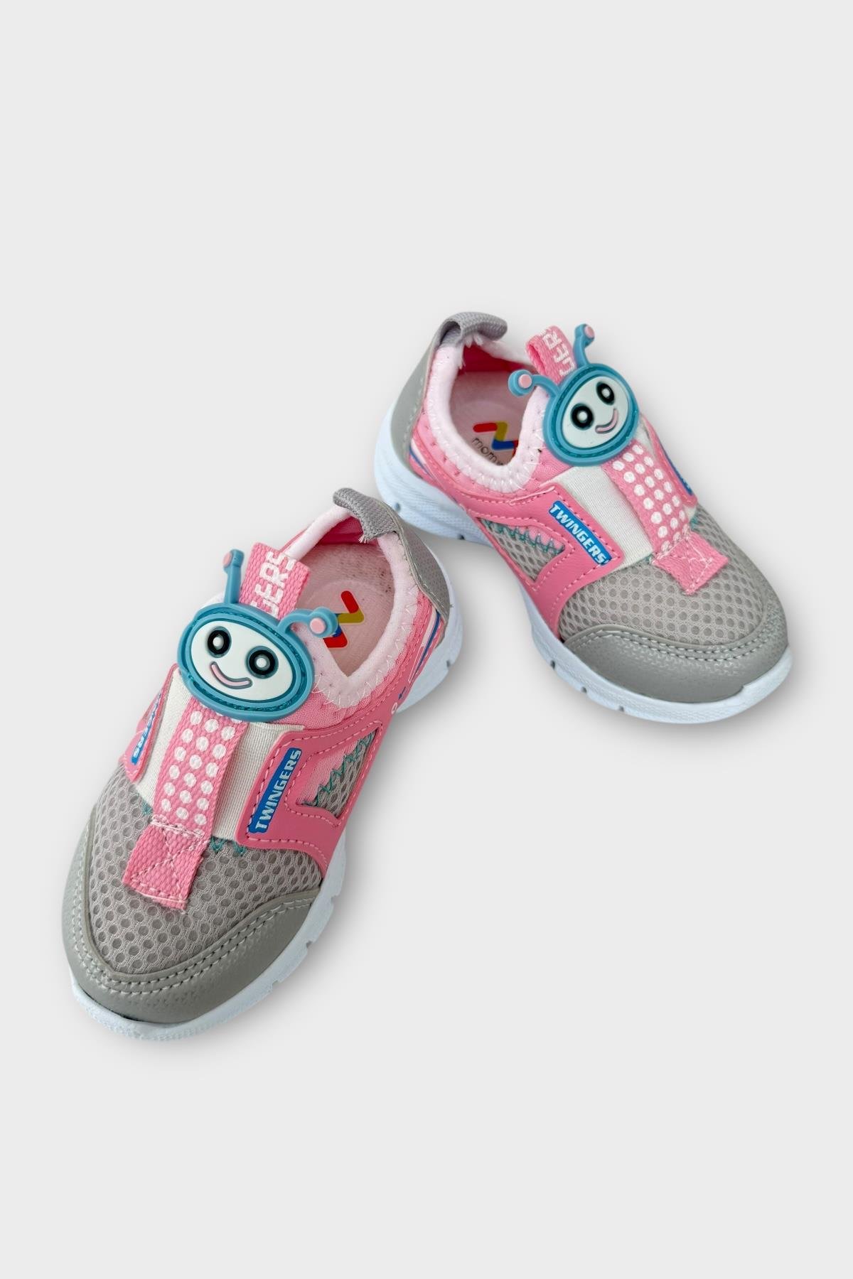 Çocuk Airfile Hafif Taban Kreş Ev Okul Bebe Spor Ayakkabısı GRİ - PUDRA - Görsel 4