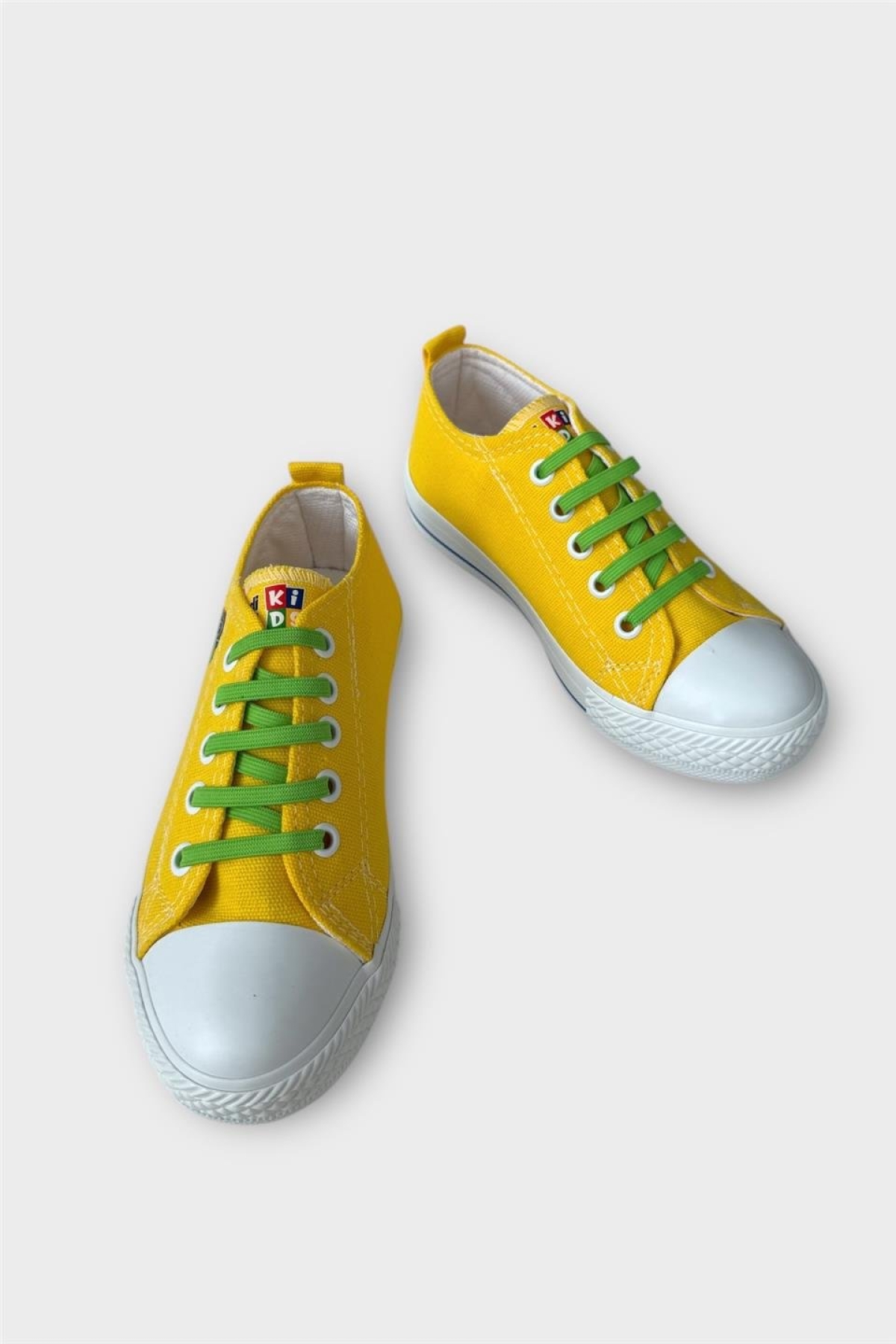 Akıllı Bağcık Günlük Keten Çocuk Spor Ayakkabı SARI - Görsel 4