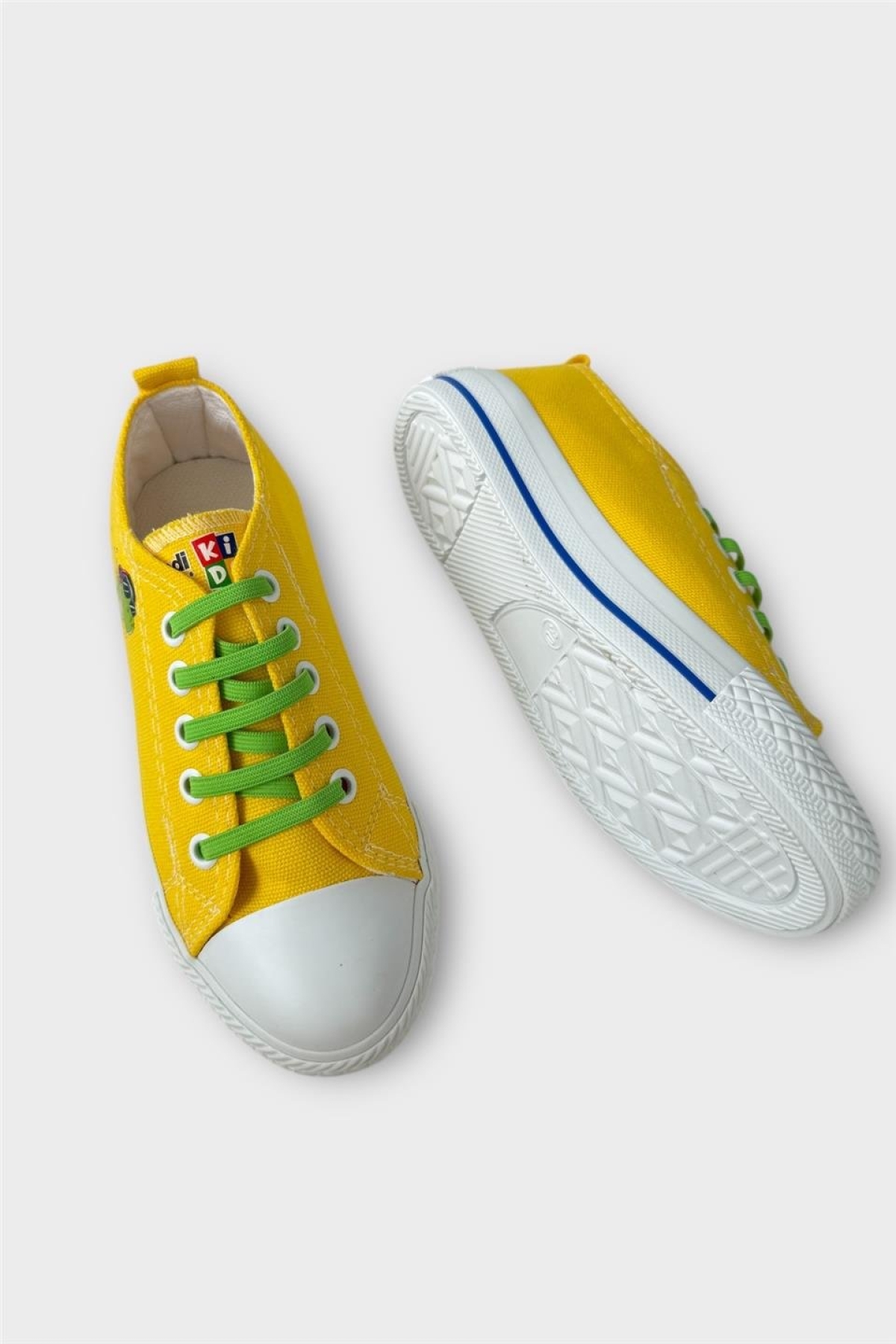 Akıllı Bağcık Günlük Keten Çocuk Spor Ayakkabı SARI - Görsel 5
