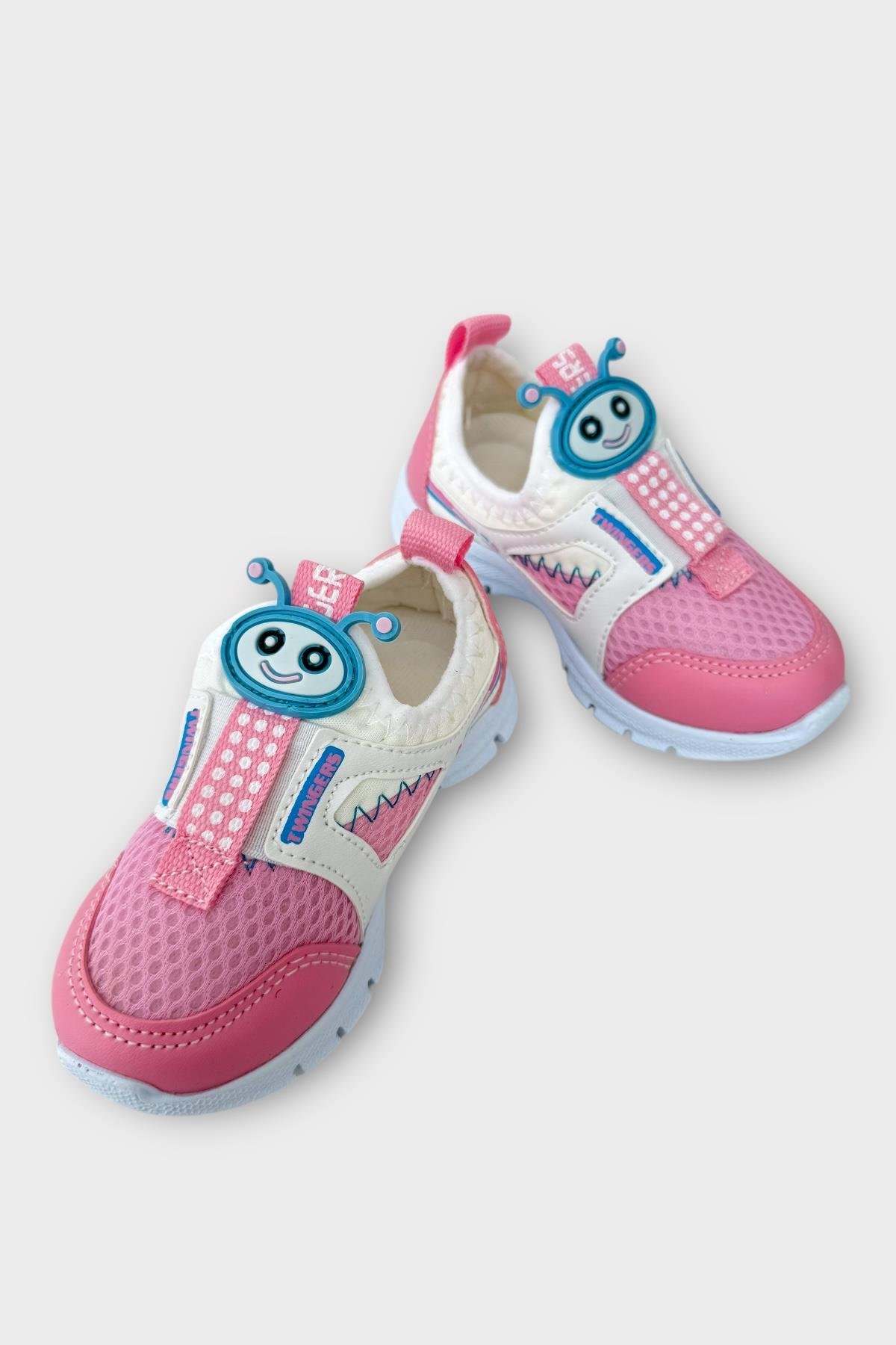 Çocuk Airfile Hafif Taban Kreş Ev Okul Bebe Spor Ayakkabısı BEYAZ - PEMBE - Görsel 4