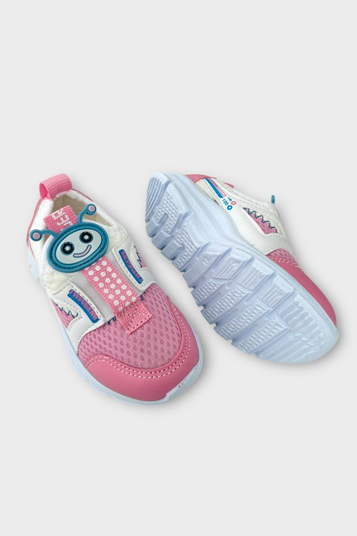 Çocuk Airfile Hafif Taban Kreş Ev Okul Bebe Spor Ayakkabısı BEYAZ - PEMBE - Görsel 5