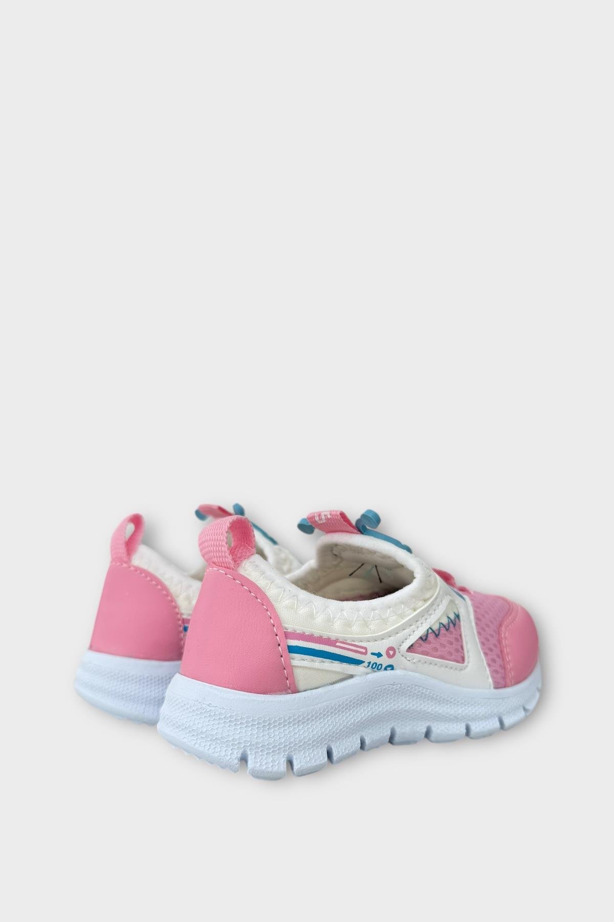 Çocuk Airfile Hafif Taban Kreş Ev Okul Bebe Spor Ayakkabısı BEYAZ - PEMBE - Görsel 6