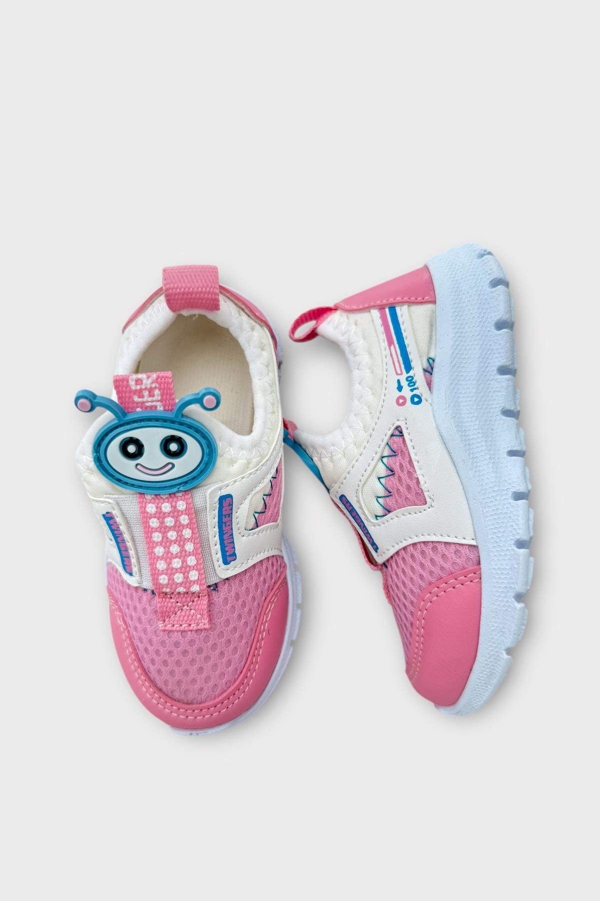 Çocuk Airfile Hafif Taban Kreş Ev Okul Bebe Spor Ayakkabısı BEYAZ - PEMBE - Görsel 7