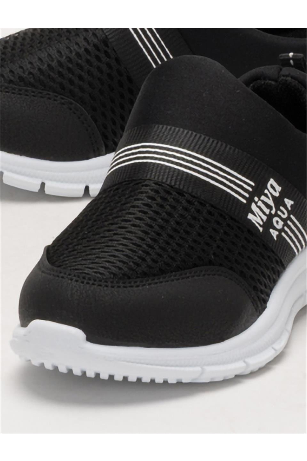 Unisex Lastilkli Hafif Airfle Çocuk Spor Ayakkabı SİYAH - Görsel 6