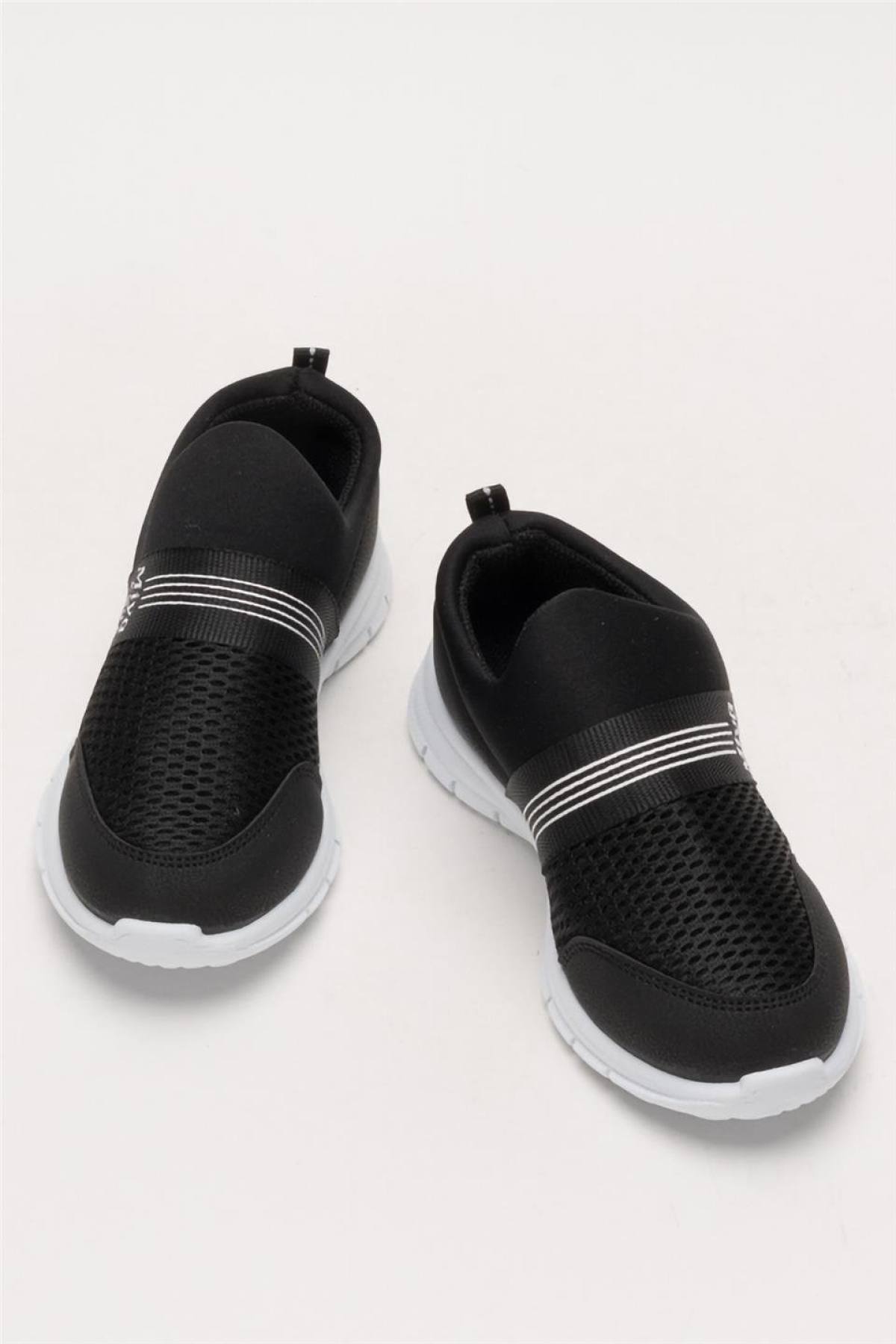 Unisex Lastilkli Hafif Airfle Çocuk Spor Ayakkabı SİYAH - Görsel 7