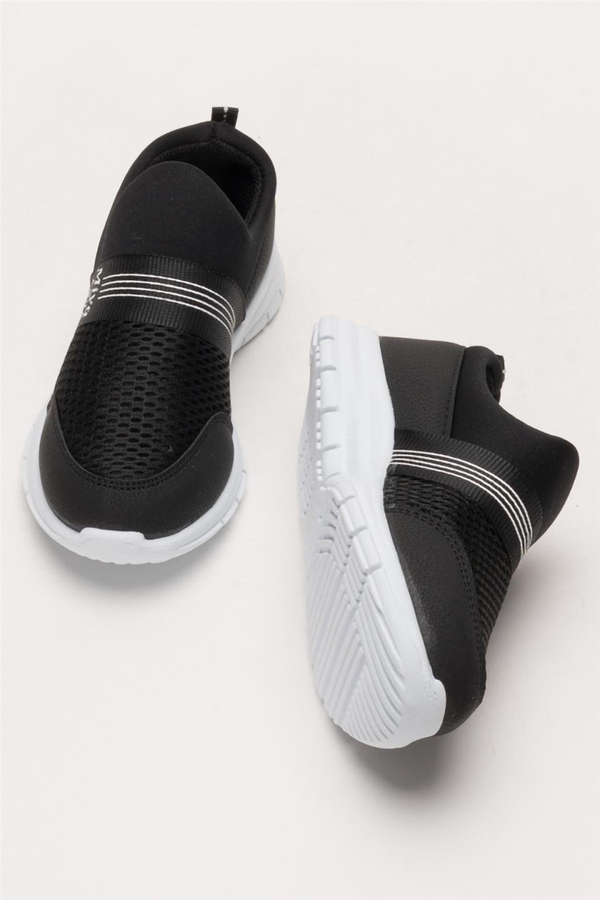 Unisex Lastilkli Hafif Airfle Çocuk Spor Ayakkabı SİYAH - Görsel 8