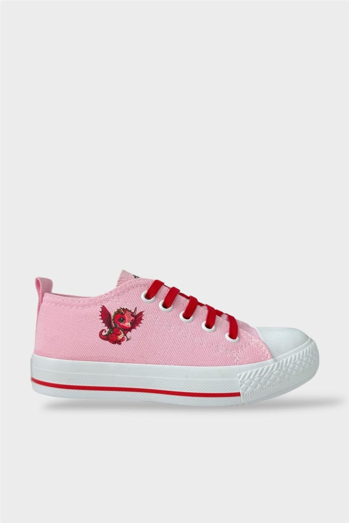 Akıllı Bağcık Günlük Keten Çocuk Spor Ayakkabı PEMBE - Görsel 2