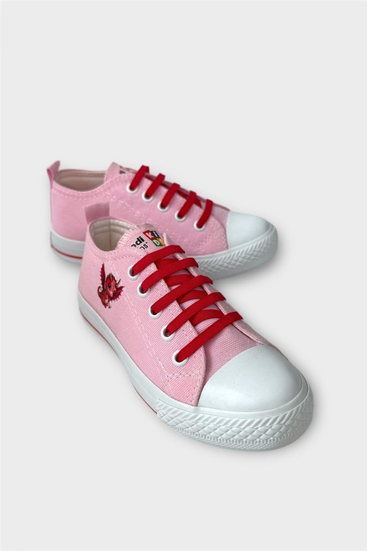 Akıllı Bağcık Günlük Keten Çocuk Spor Ayakkabı PEMBE - Görsel 3
