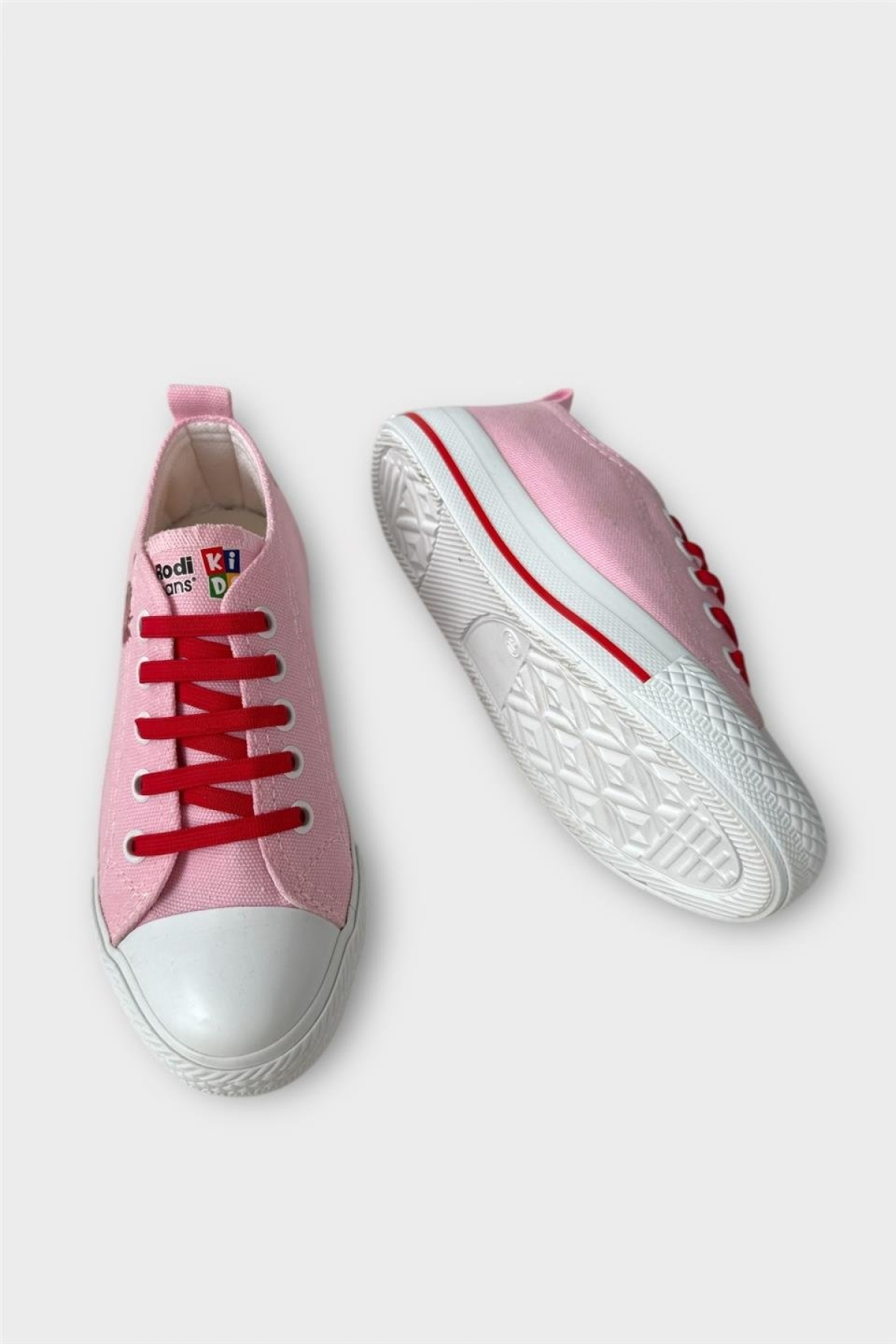 Akıllı Bağcık Günlük Keten Çocuk Spor Ayakkabı PEMBE - Görsel 5