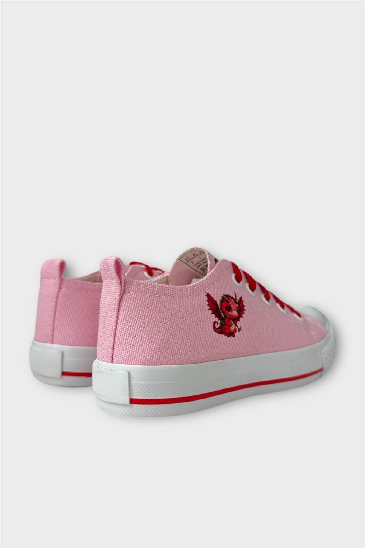 Akıllı Bağcık Günlük Keten Çocuk Spor Ayakkabı PEMBE - Görsel 6