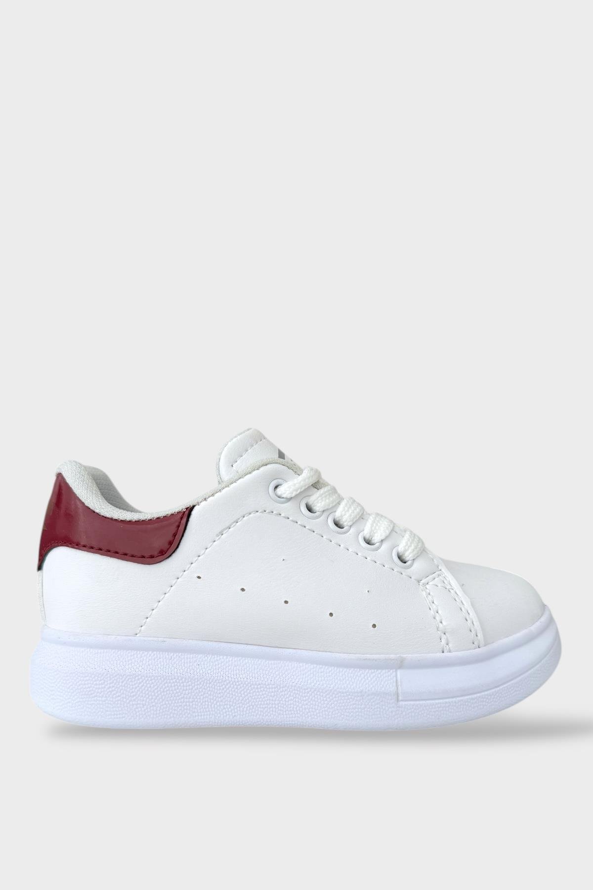 Çocuk Bağcıklı Anatomik Comfort Taban Spor Ayakkabı BEYAZ - Görsel 2