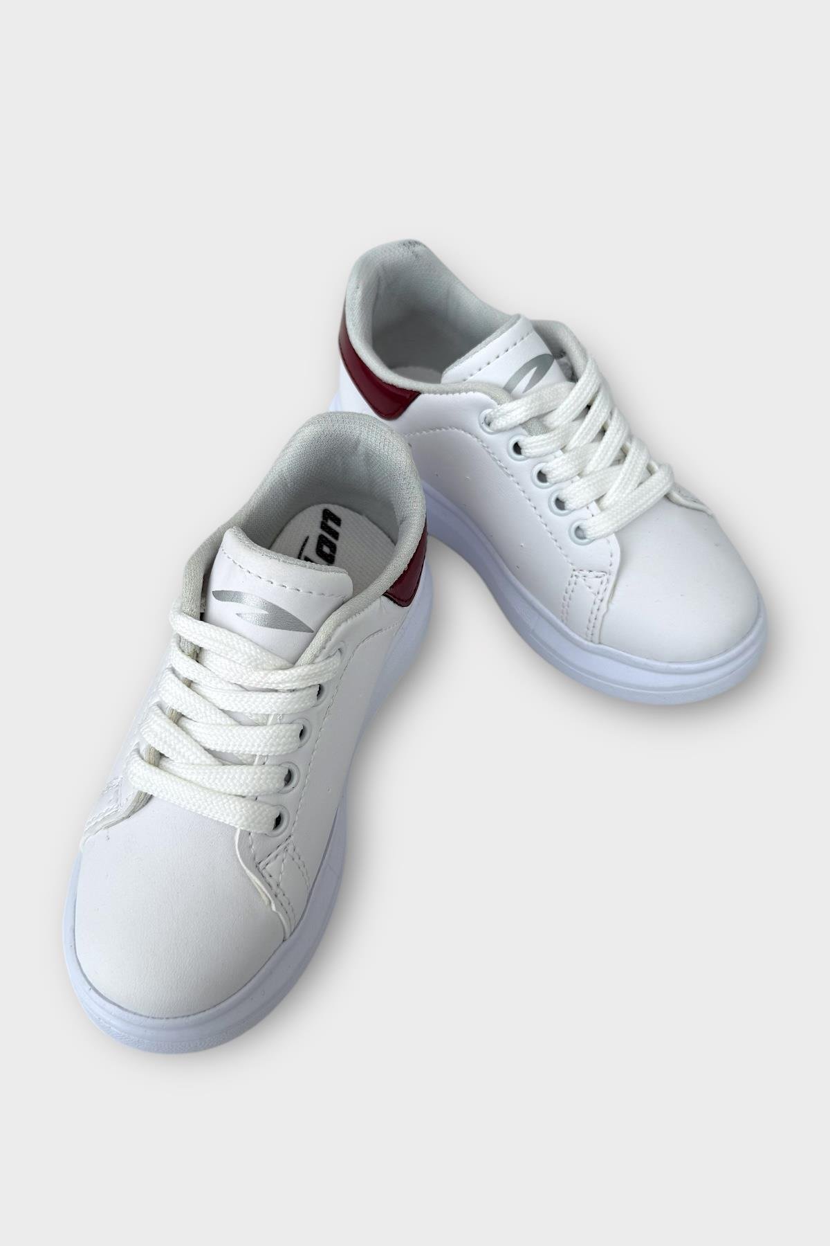 Çocuk Bağcıklı Anatomik Comfort Taban Spor Ayakkabı BEYAZ - Görsel 4