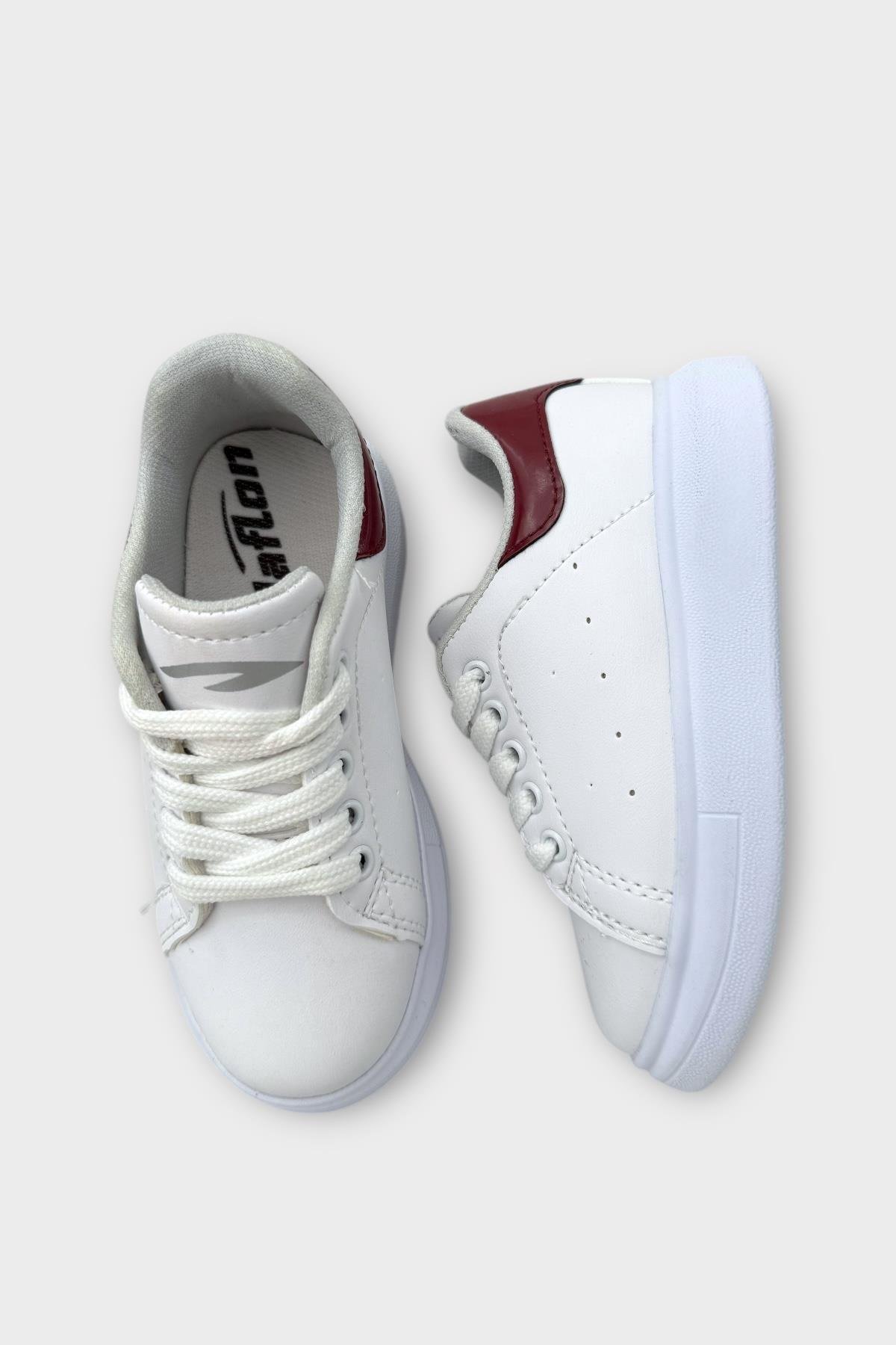 Çocuk Bağcıklı Anatomik Comfort Taban Spor Ayakkabı BEYAZ - Görsel 7