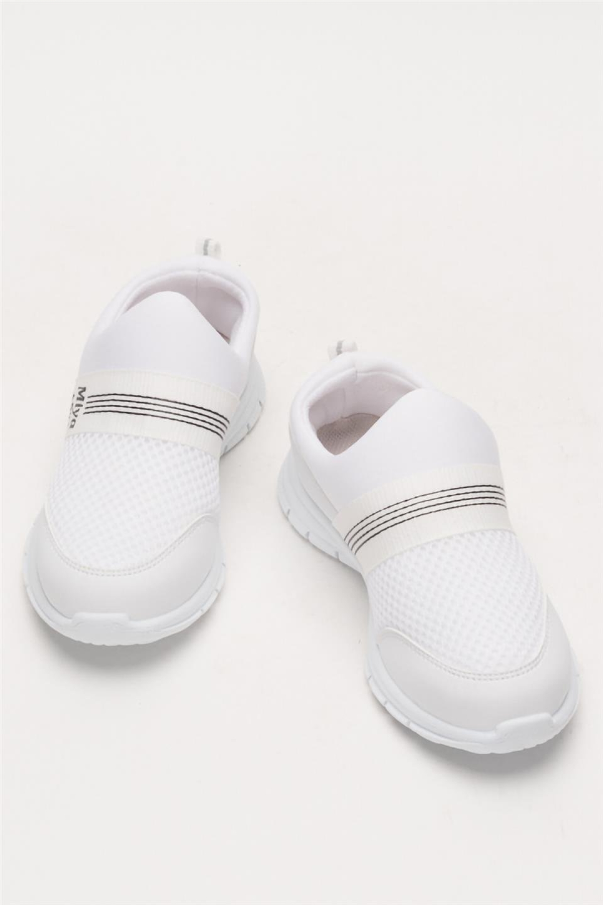 Unisex Lastilkli Hafif Airfle Çocuk Spor Ayakkabı BEYAZ - Görsel 7