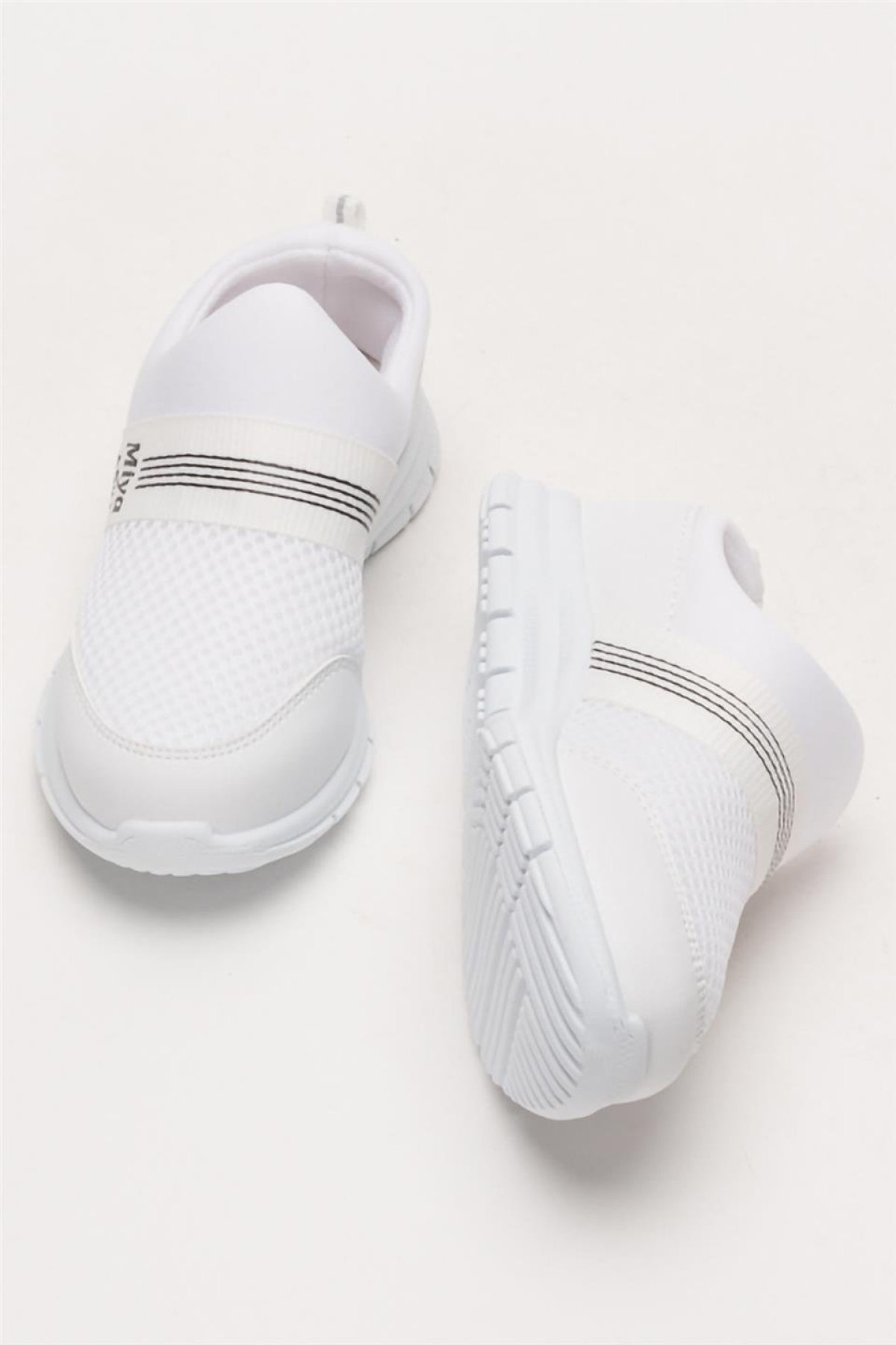 Unisex Lastilkli Hafif Airfle Çocuk Spor Ayakkabı BEYAZ - Görsel 8
