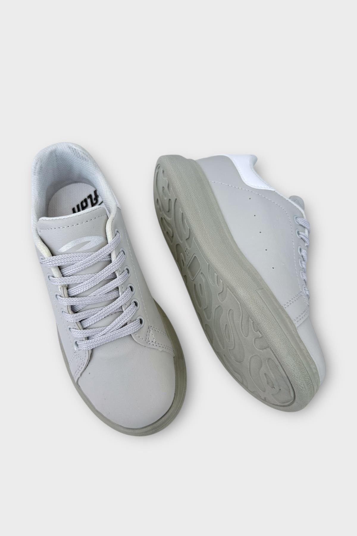 Çocuk Bağcıklı Anatomik Comfort Taban Spor Ayakkabı GRİ - Görsel 5