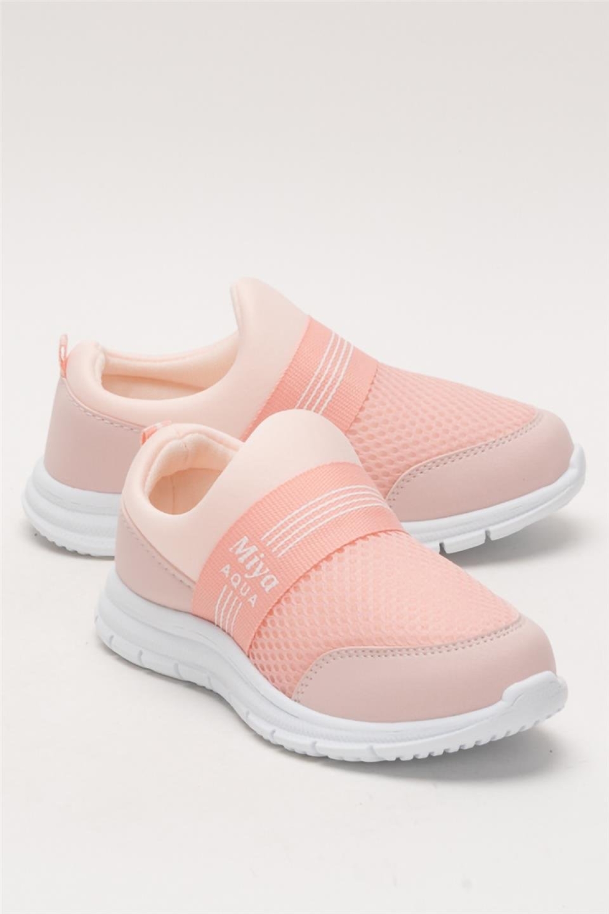 Unisex Lastilkli Hafif Airfle Çocuk Spor Ayakkabı PUDRA - Görsel 3