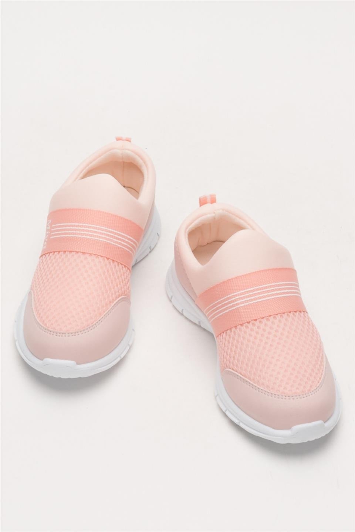 Unisex Lastilkli Hafif Airfle Çocuk Spor Ayakkabı PUDRA - Görsel 7