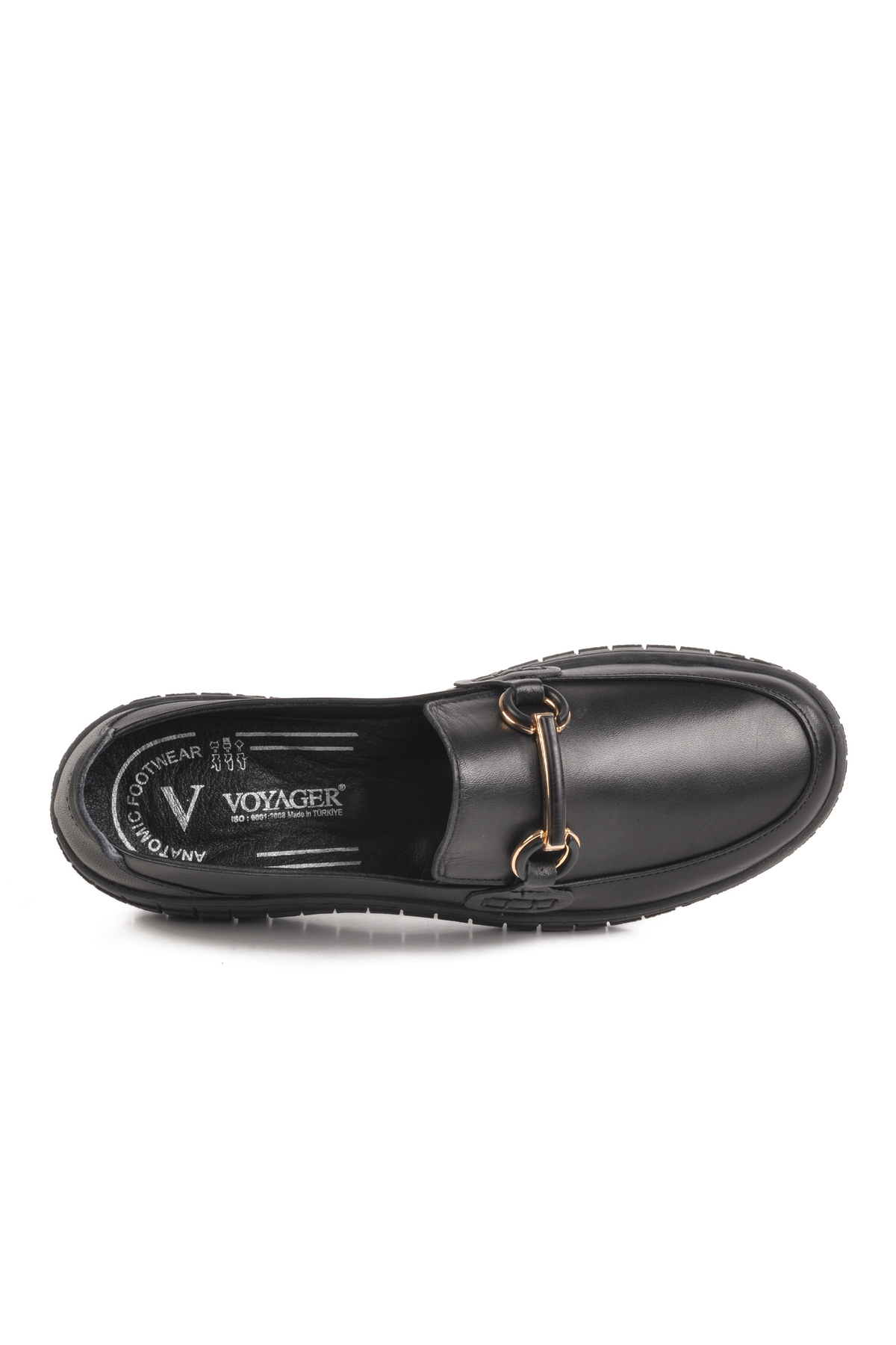 Siyah Hakiki Deri Kadın Casual Ayakkabı - Görsel 5