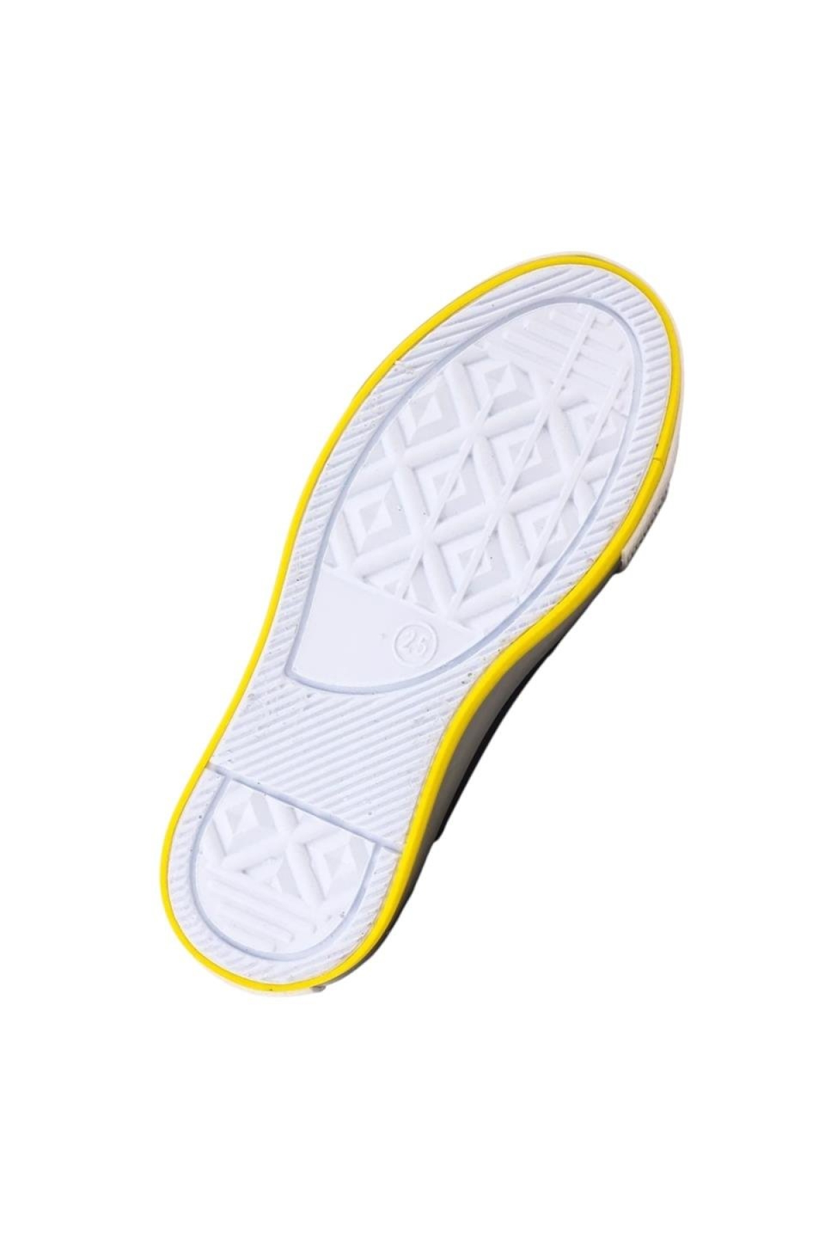 Unisex Çocuk Keten Kısa Convers Modeli Cırtlı Sneaker Spor Ayakkabı (26-30) GRİ - Görsel 4