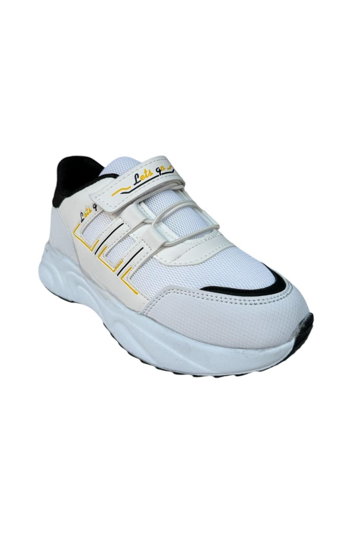 Çocuk Akıllı Bağcık Cırtlı Spor Ayakkabı BEYAZ - Görsel 3