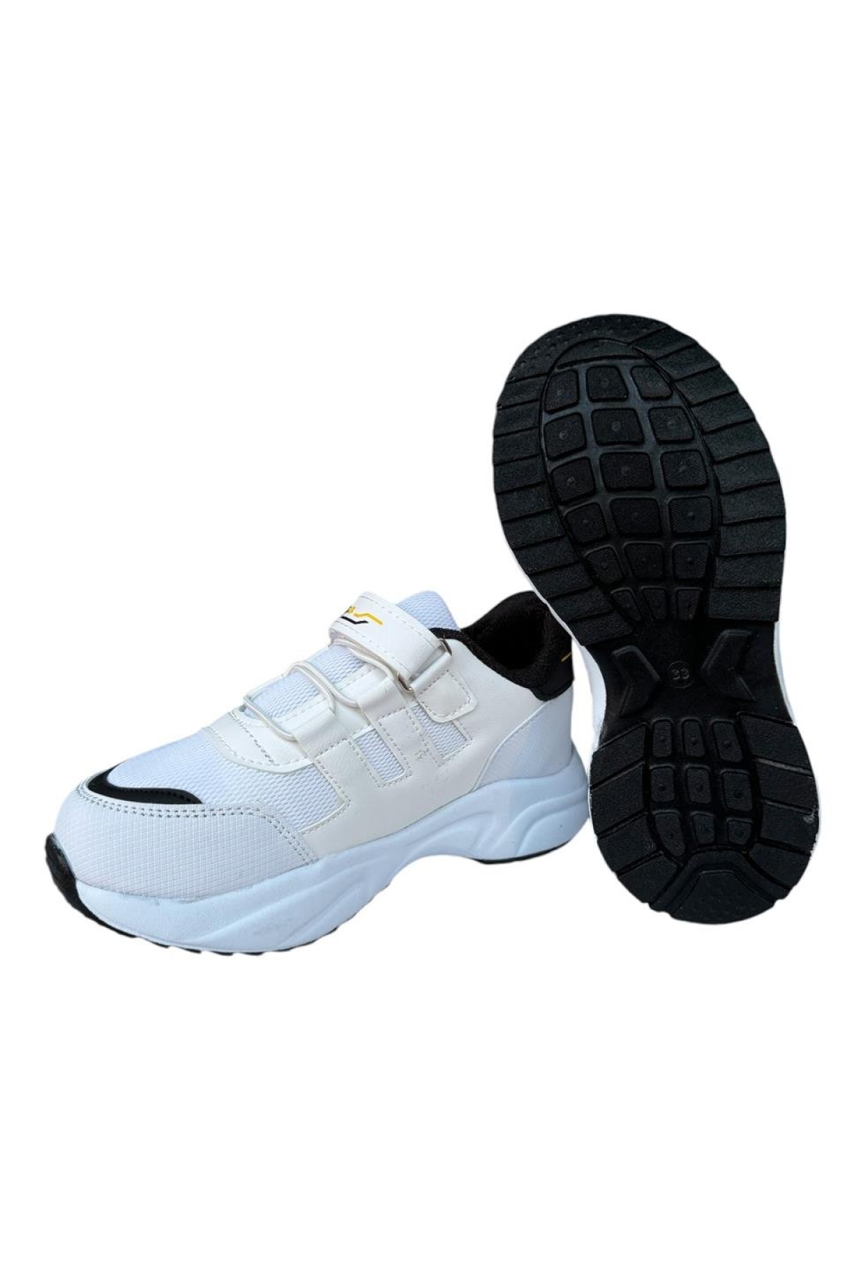 Çocuk Akıllı Bağcık Cırtlı Spor Ayakkabı BEYAZ - Görsel 6