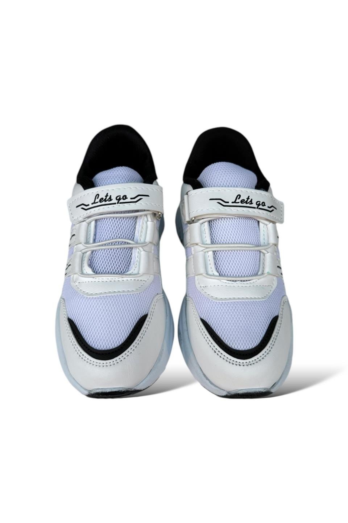Çocuk Akıllı Bağcık Cırtlı Spor Ayakkabı BEYAZ - SİYAH - Görsel 7