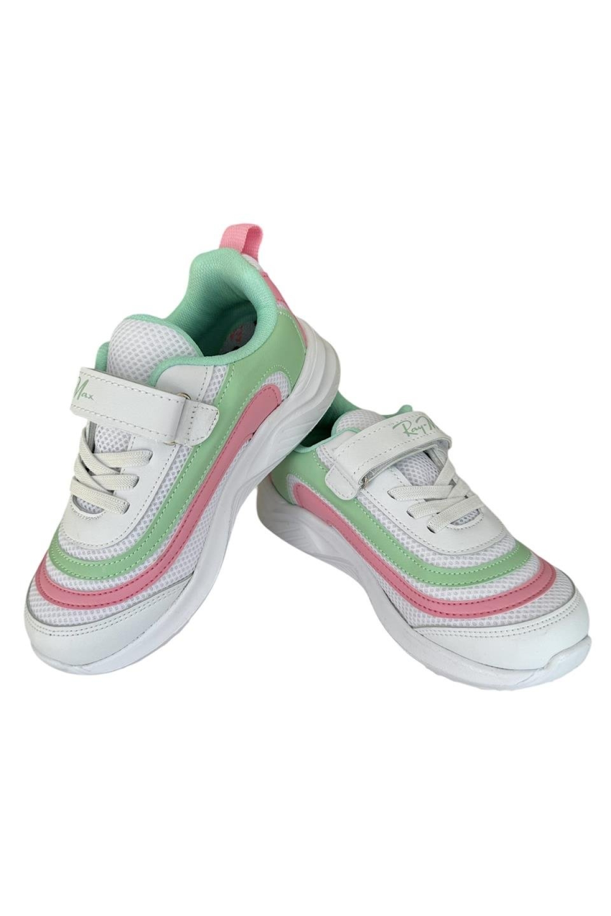 Çocuk Bağcıklı Cırtlı Spor Ayakkabı BEYAZ - YEŞİL - Görsel 6