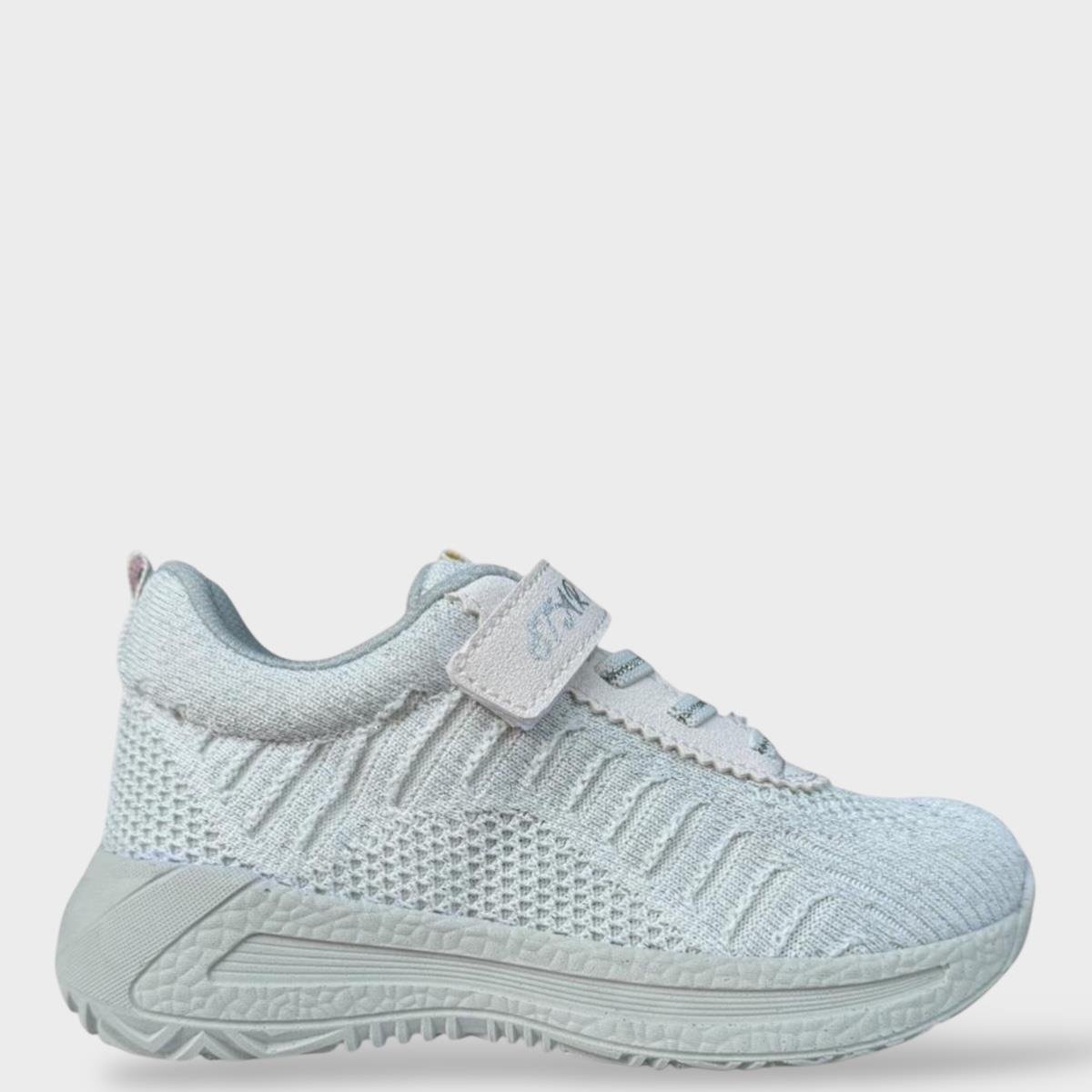 LigerÇocuk Örgülü Bağcıklı Cırtlı Spor Ayakkabı BEYAZ