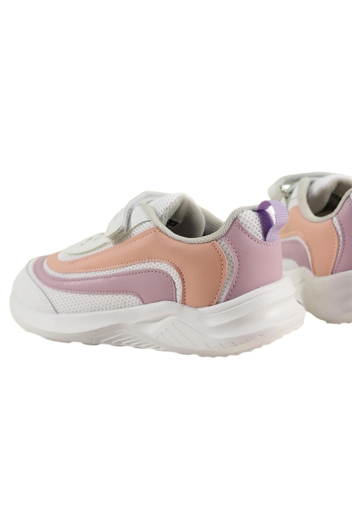 Çocuk Bağcıklı Cırtlı Spor Ayakkabı BEYAZ - LİLA - Görsel 5