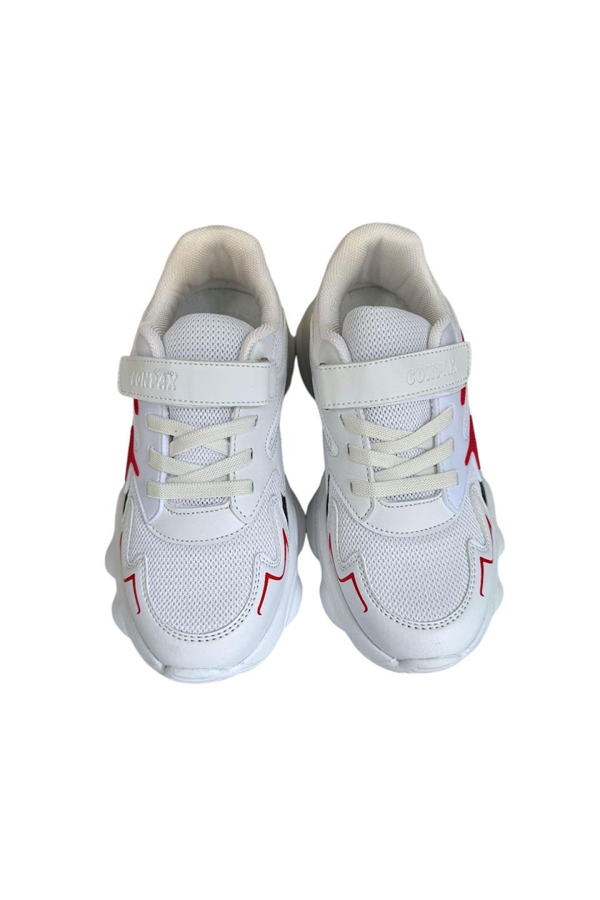Çocuk Bağcıklı Cırtlı Spor Ayakkabı BEYAZ - Görsel 7