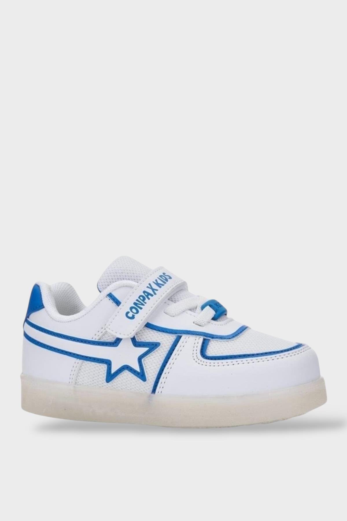 Işıklı Şeffaf Taban Çocuk Spor Ayakkabı MAVİ - Görsel 2