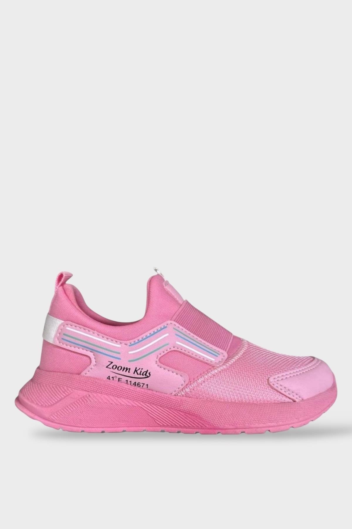 Çocuk Lastikli Spor Ayakkabı PEMBE - Görsel 2