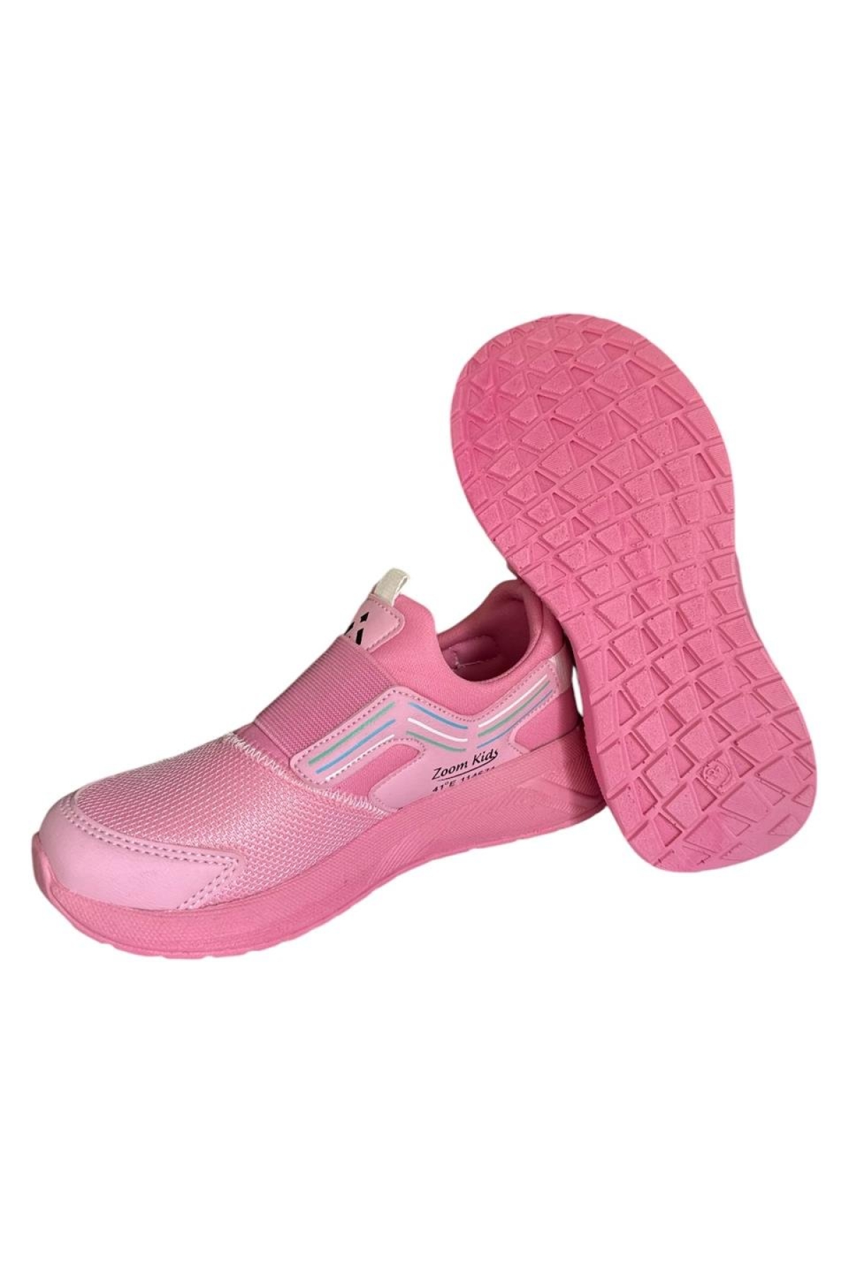 Çocuk Lastikli Spor Ayakkabı PEMBE - Görsel 4