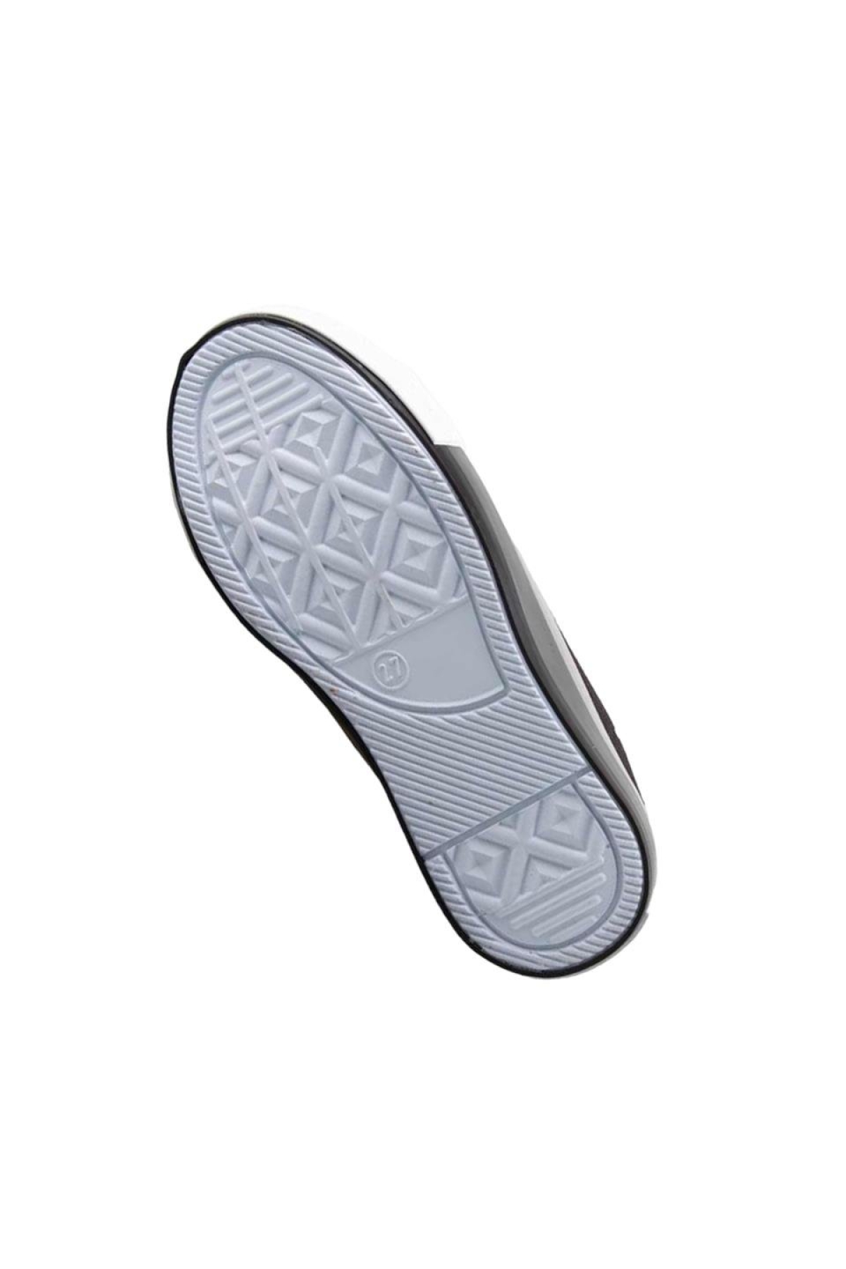 Unisex Erkek Kız Çocuk Keten Kısa Convers Modeli Bağcıklı Spor Ayakkabı SİYAH - Görsel 6