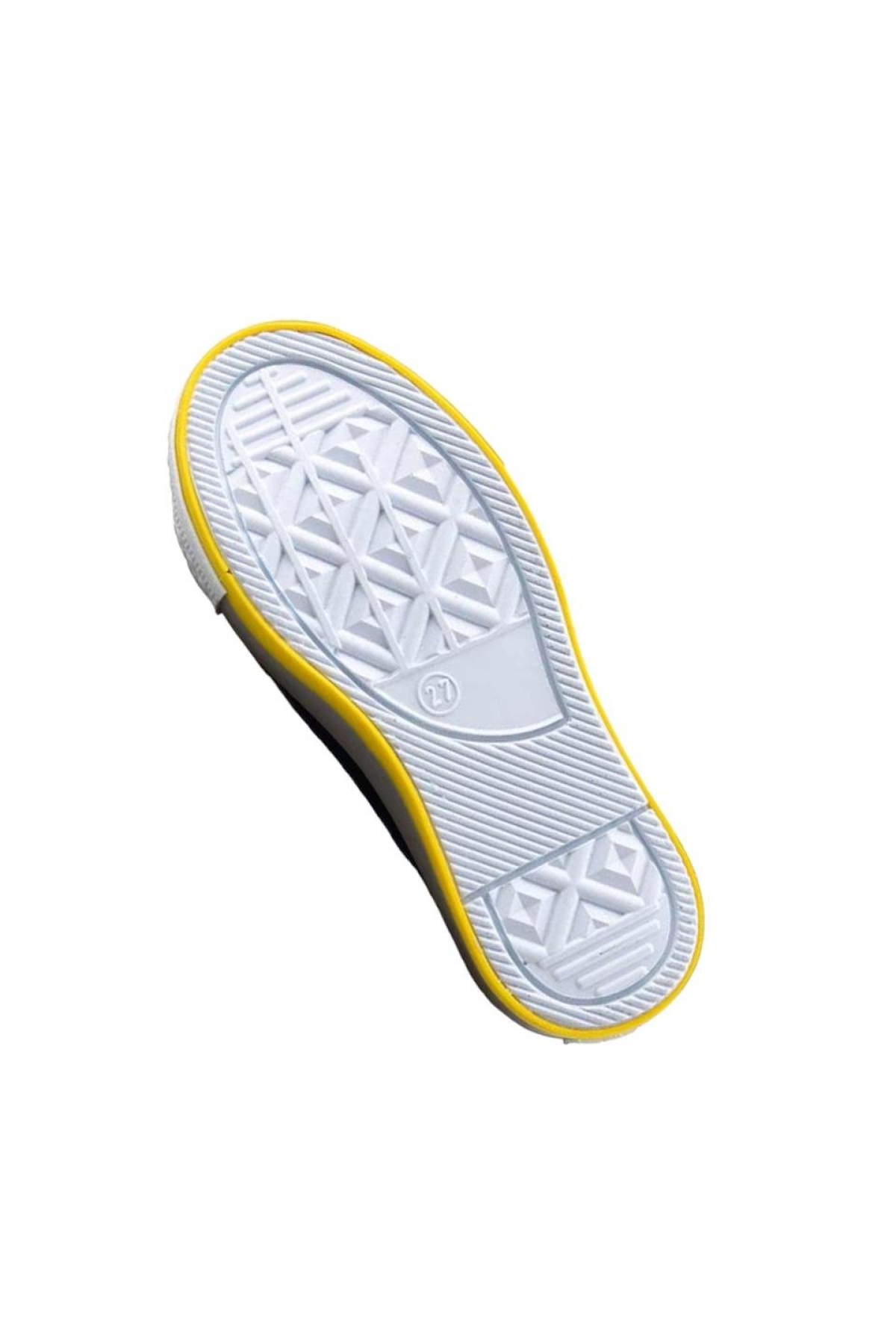 Unisex Erkek Kız Çocuk Keten Kısa Convers Modeli Bağcıklı Spor Ayakkabı GRİ - Görsel 6