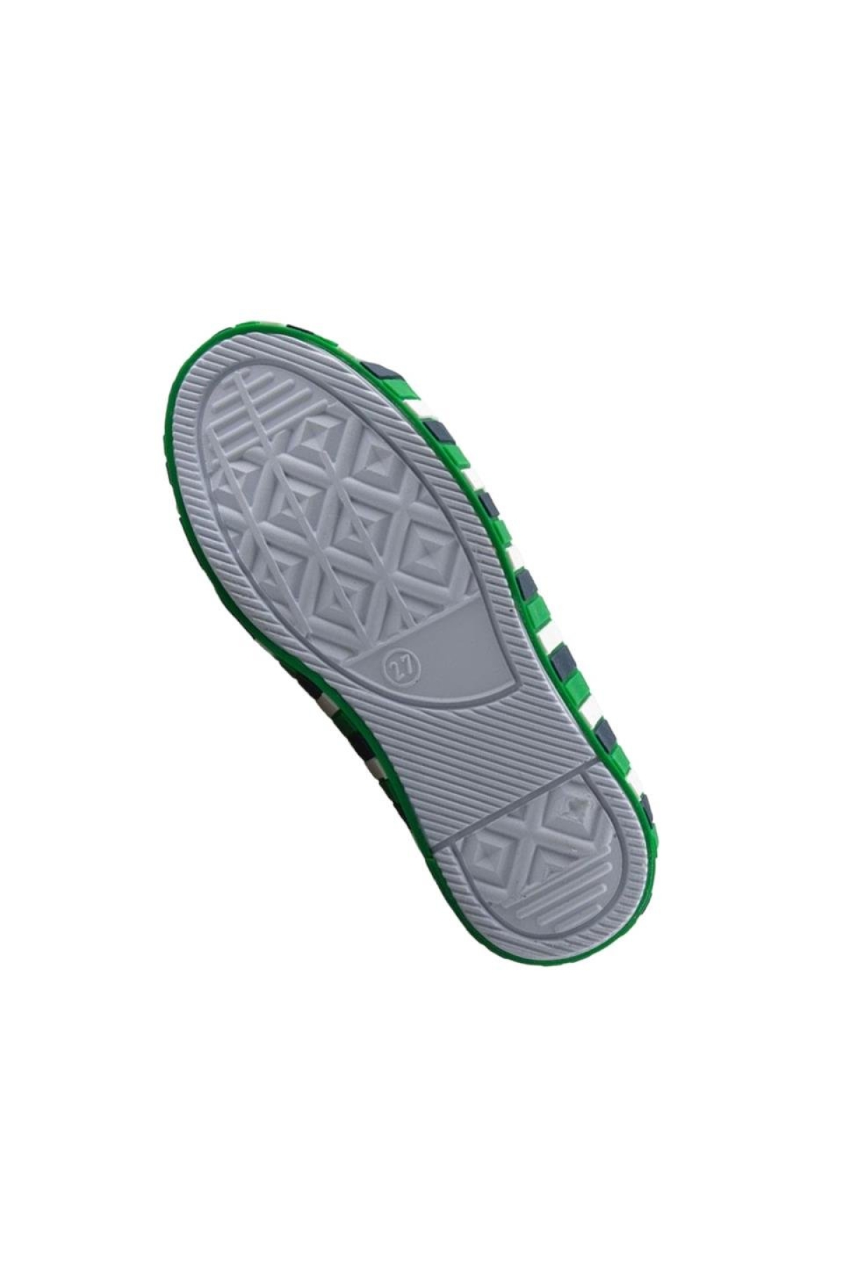 Unisex Çocuk Keten Kısa Convers Modeli Bağcıklı Spor Ayakkabı YEŞİL - Görsel 5