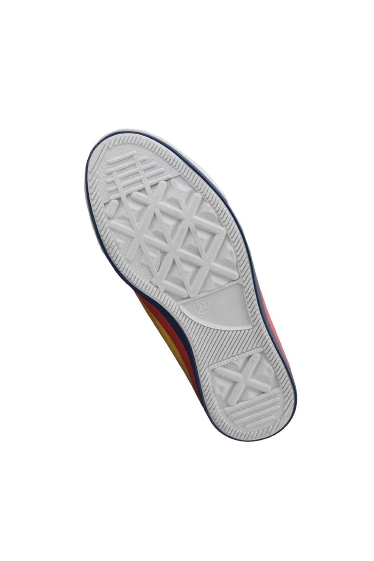 Unisex Erkek Kız Çocuk Keten Kısa Convers Modeli Bağcıklı Spor Ayakkabı SARI - Görsel 5