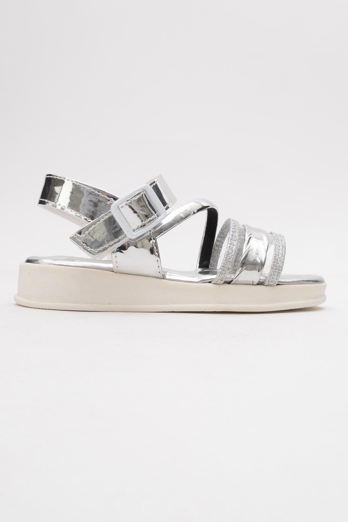 Çocuk Sandalet 26-30 GÜMÜŞ - Görsel 3