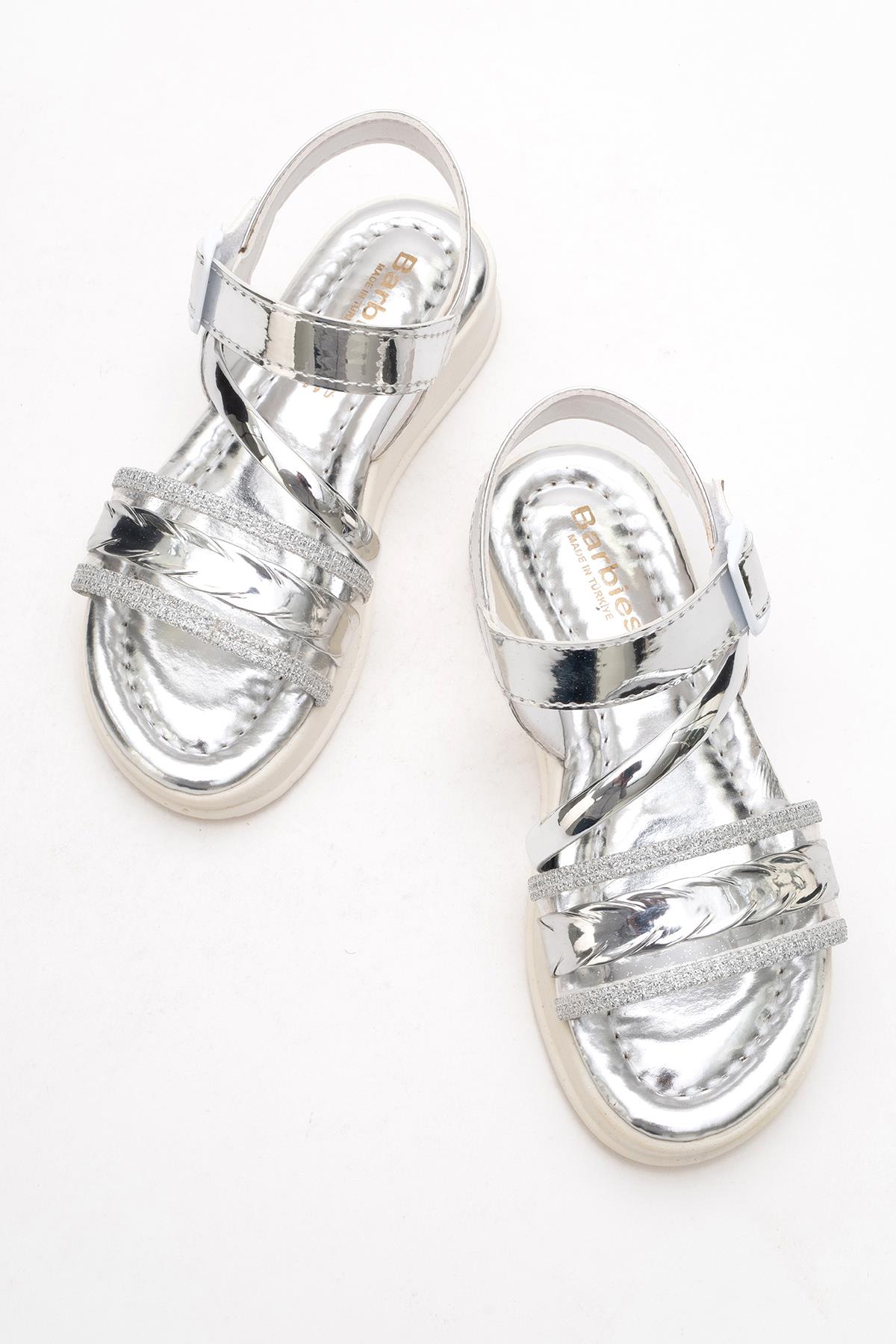 Çocuk Sandalet 26-30 GÜMÜŞ - Görsel 6