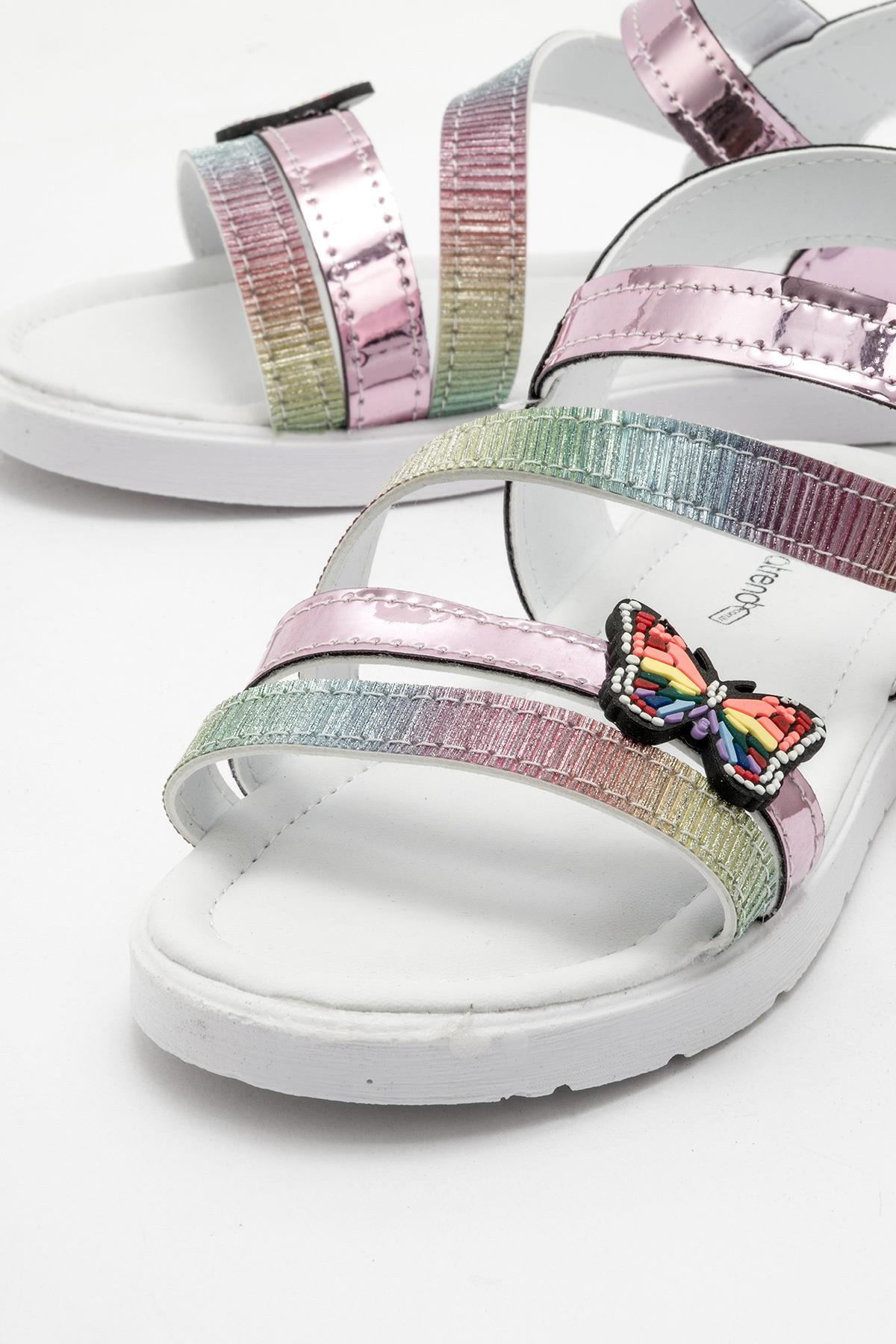 Çocuk Kelebekli Sandalet PUDRA - Görsel 4