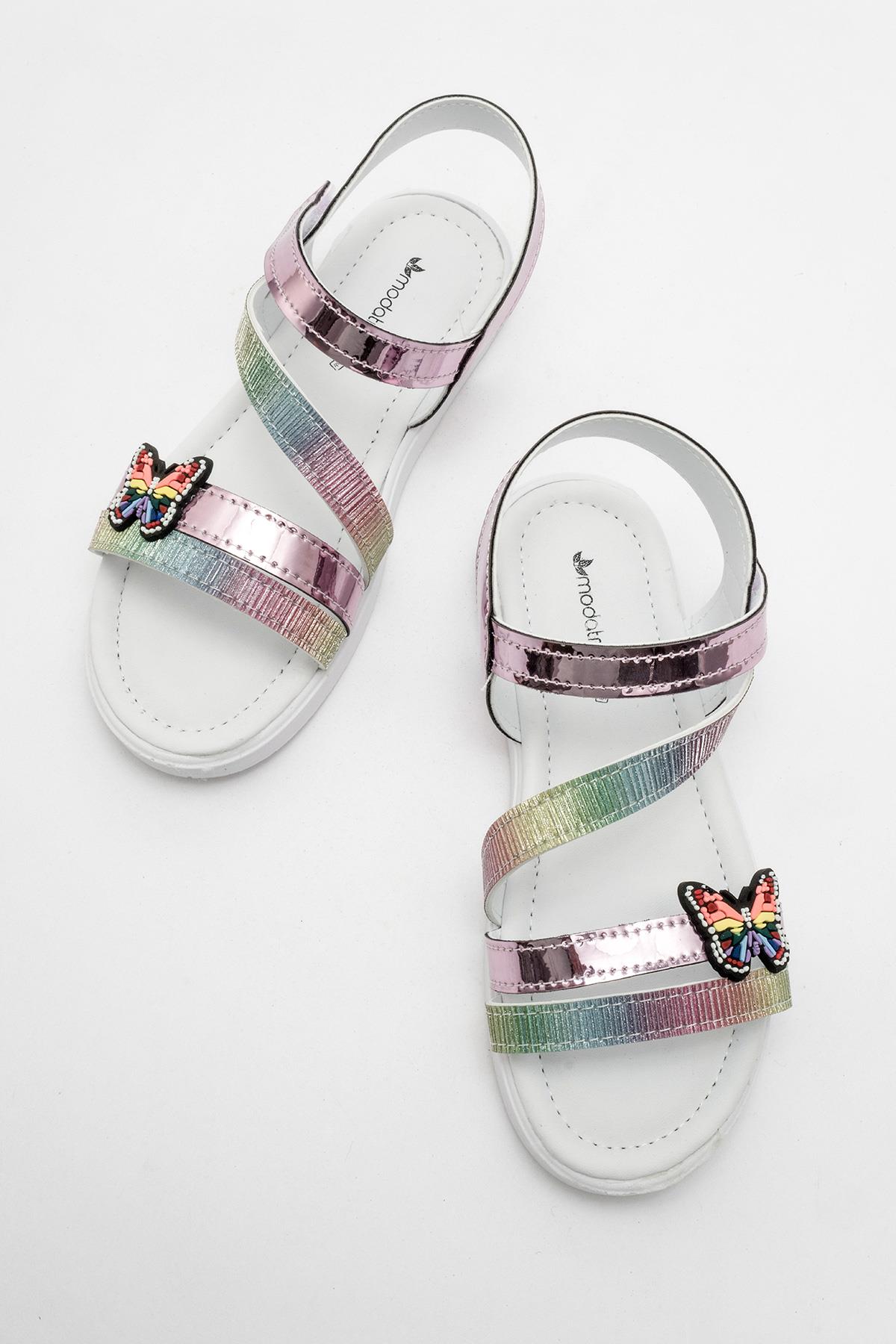 Çocuk Kelebekli Sandalet PUDRA - Görsel 6