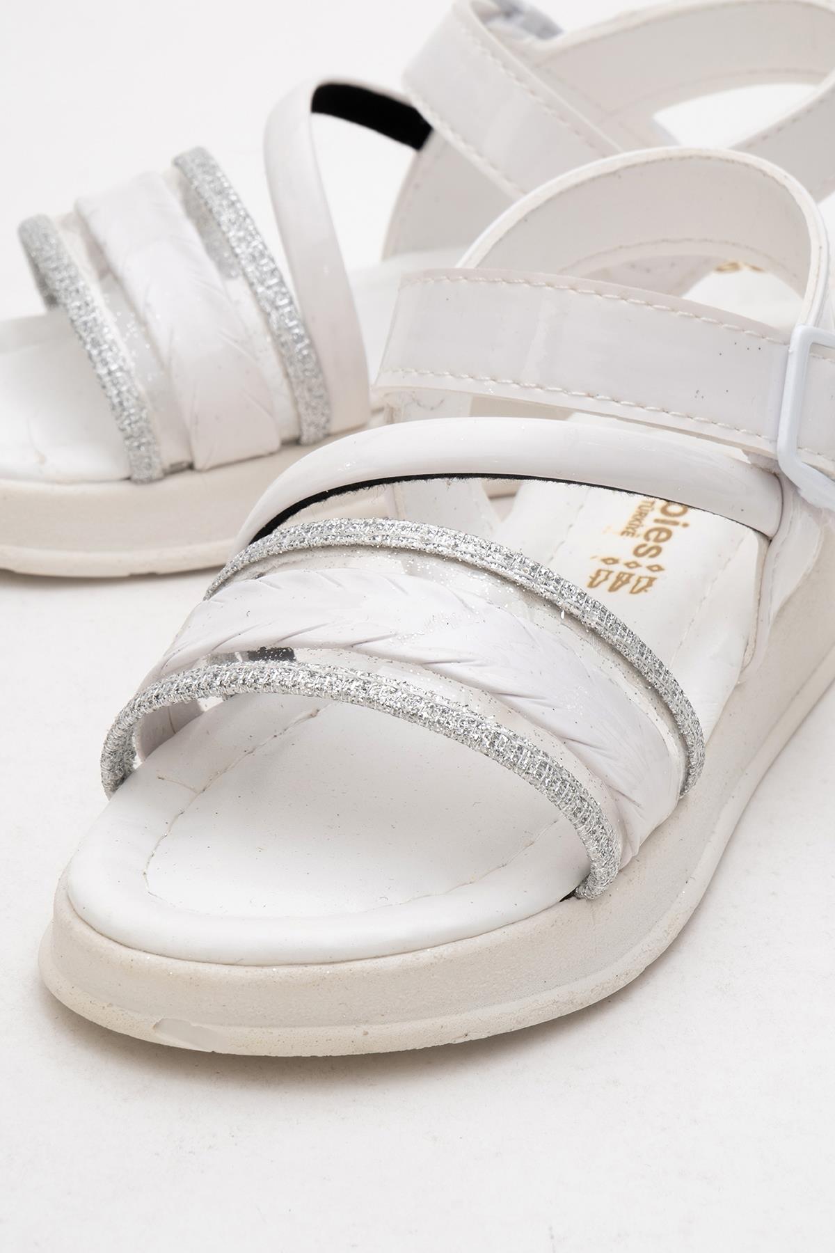 Çocuk Sandalet 26-30 BEYAZ - Görsel 4