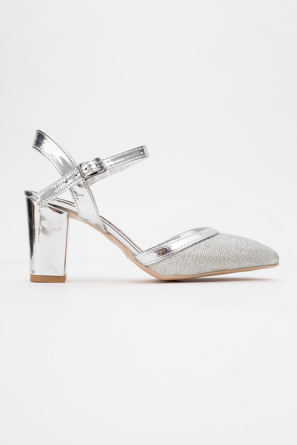 Kadın Topuklu Ayakkabı GÜMÜŞ ÇUPRA - Görsel 3