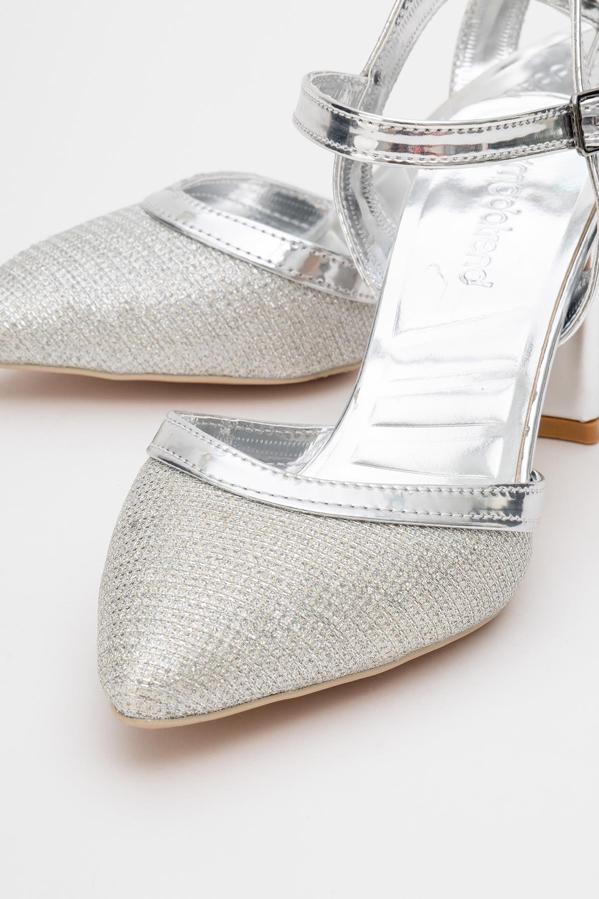 Kadın Topuklu Ayakkabı GÜMÜŞ ÇUPRA - Görsel 4