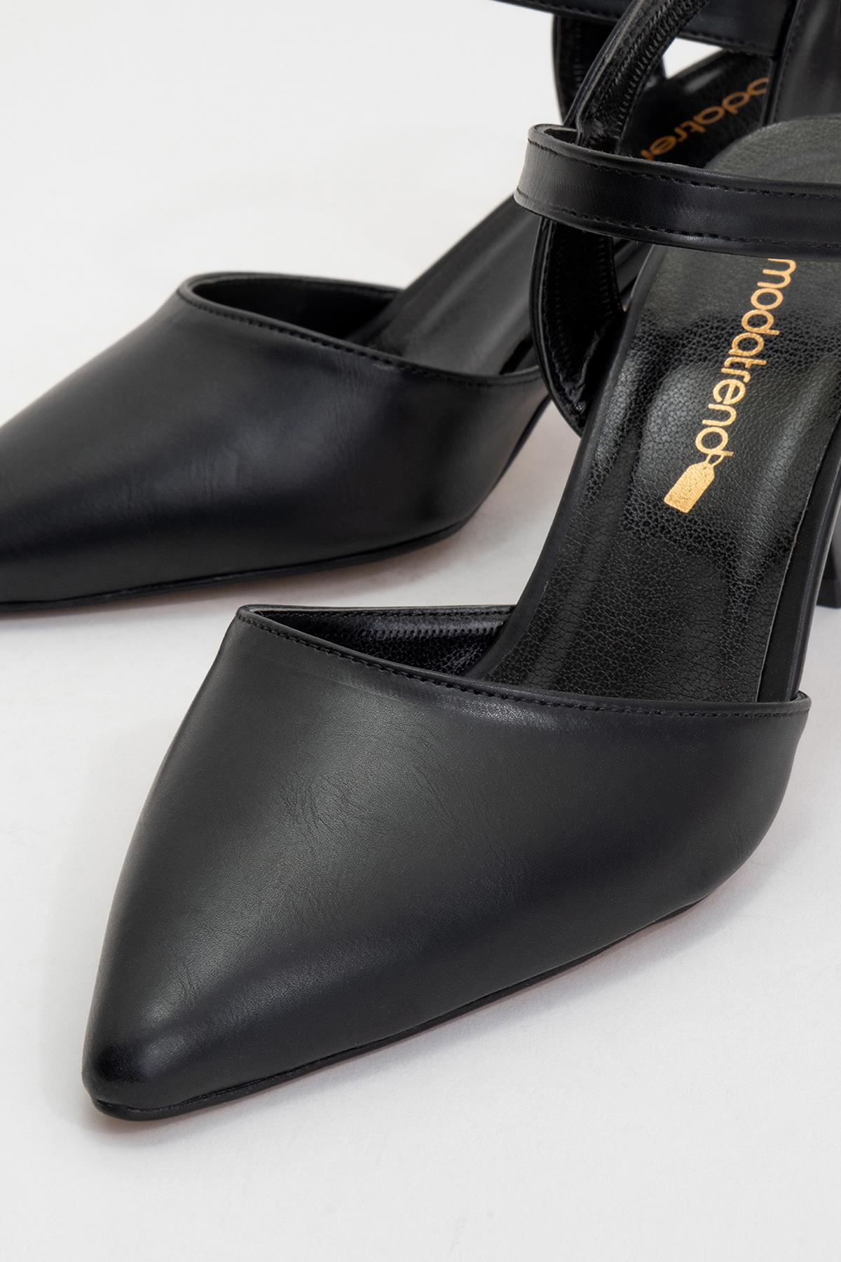 Kadın Topuklu Ayakkabı SİYAH CİLT - Görsel 4
