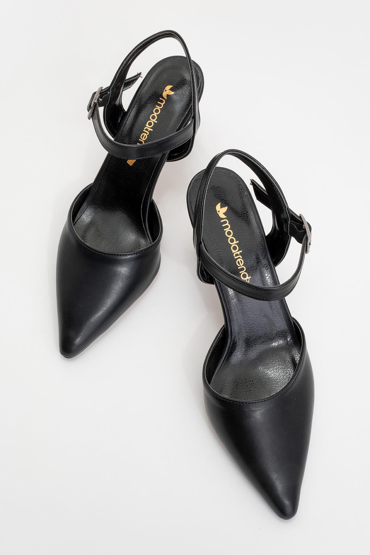 Kadın Topuklu Ayakkabı SİYAH CİLT - Görsel 6