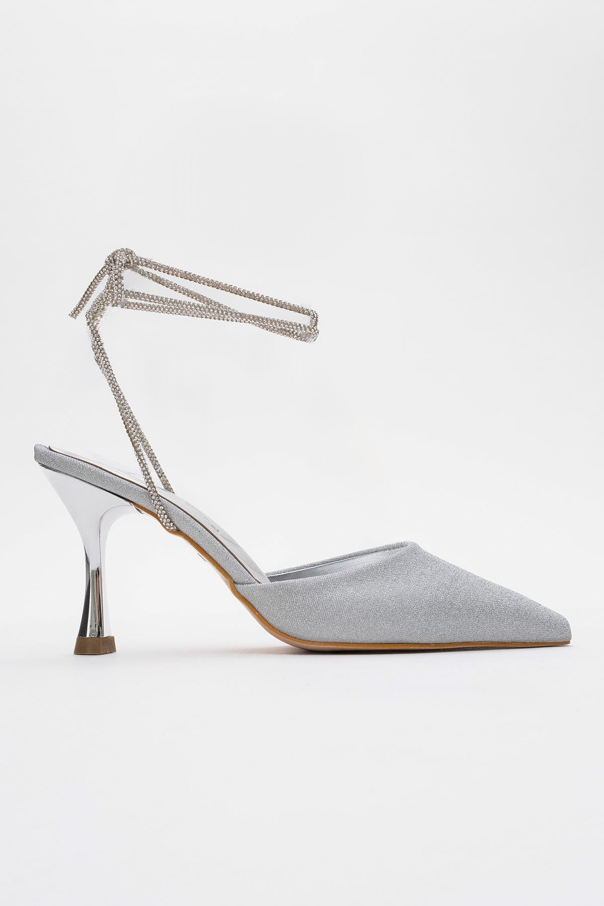 Kadın Topuklu Ayakkabı GÜMÜŞ KUMSİM - Görsel 3