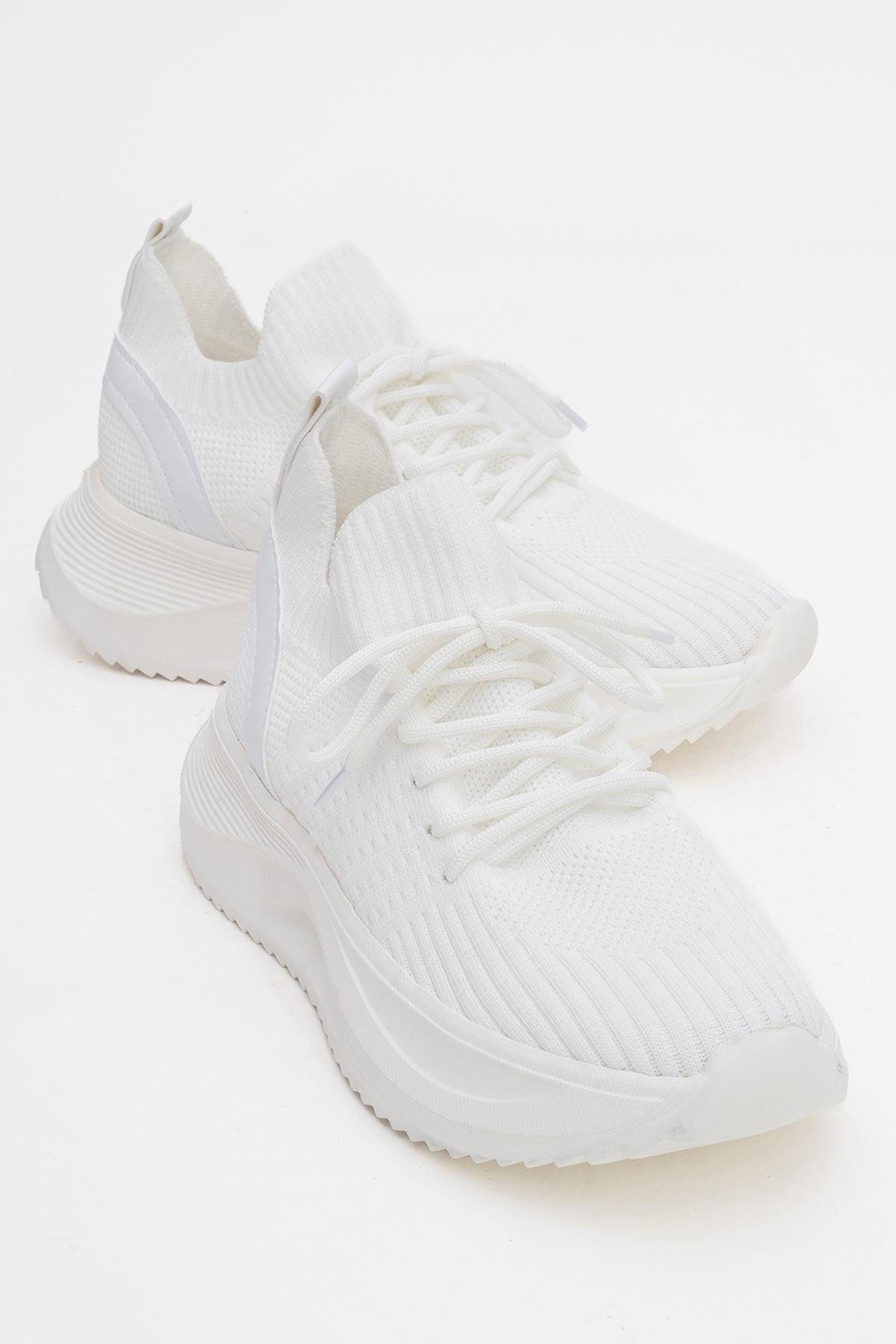 Bağcıklı Kadın Spor Ayakkabı BEYAZ - Görsel 2