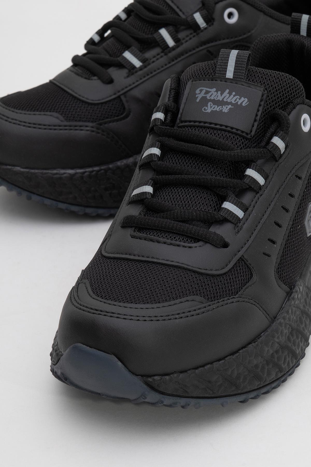 Kadın Bağcıklı Anorak Spor Ayakkabı SİYAH FÜME - Görsel 4